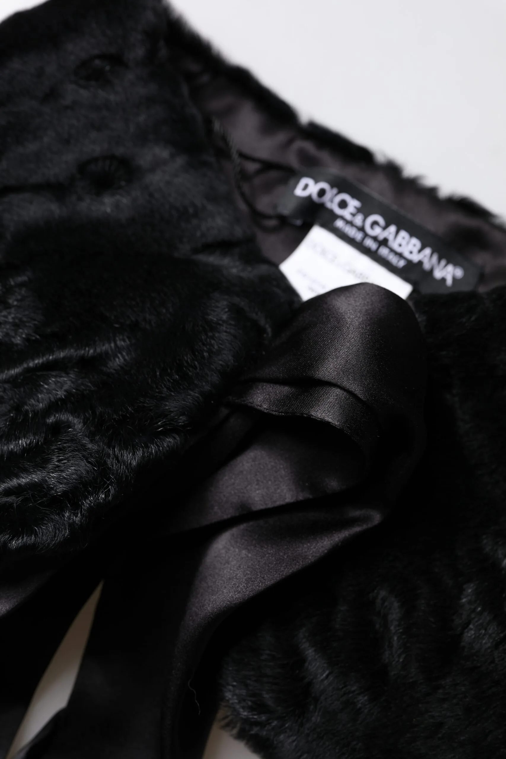 Black Lamb Fur Women Neck Warmer Winter Scarf - Image 7