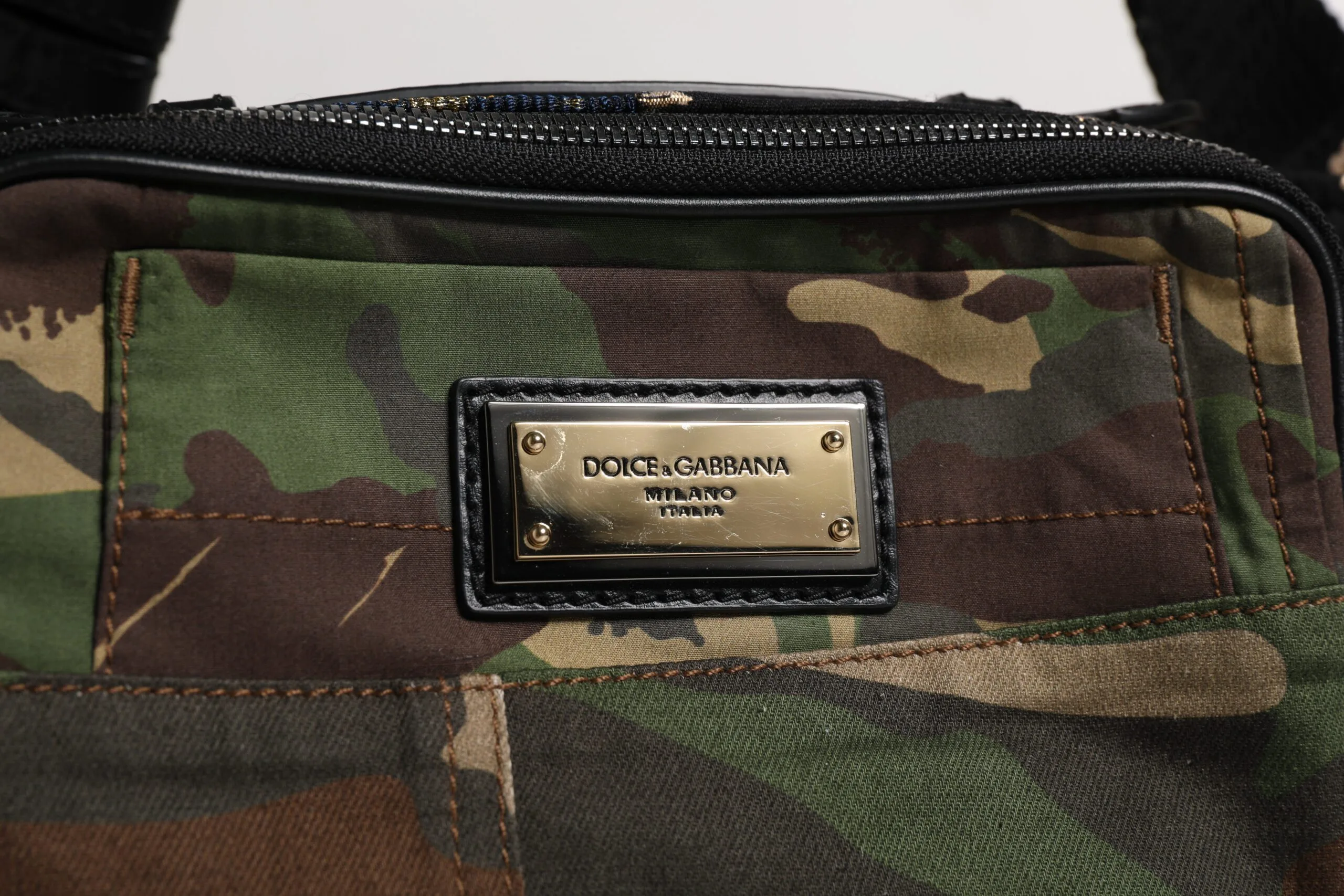 Multicolor Camouflage Patchwork Logo Waist Fanny Pack Bag - Image 6