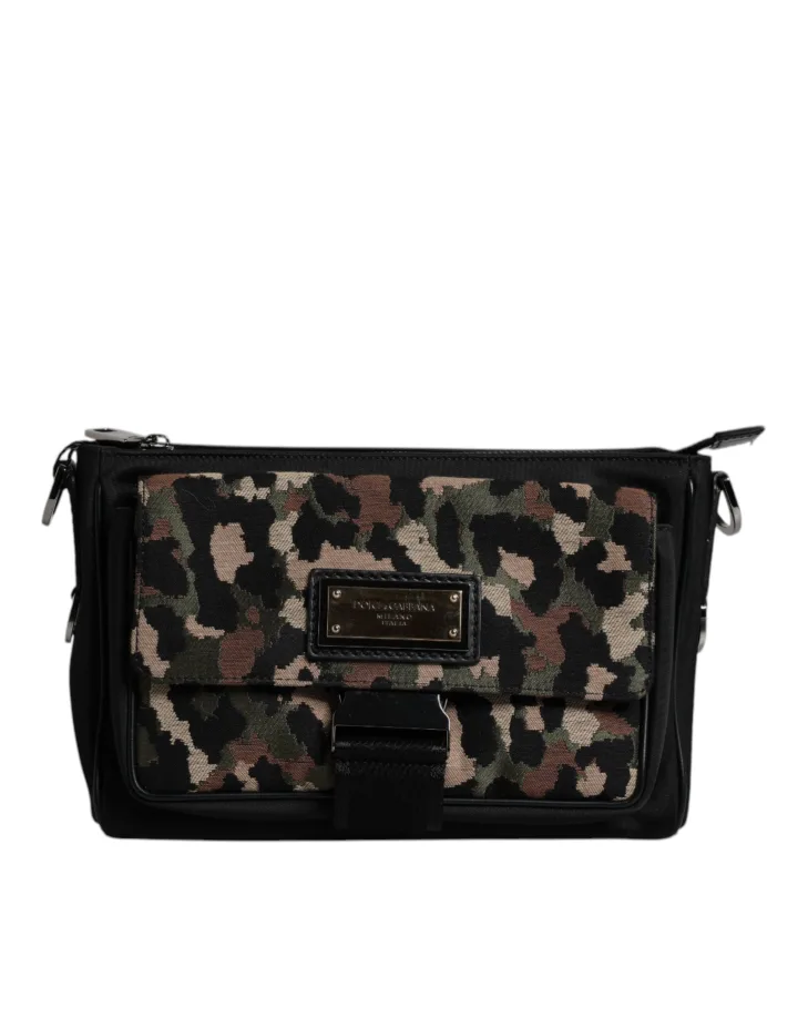 Multicolor Leopard Jacquard Crossbody Bag