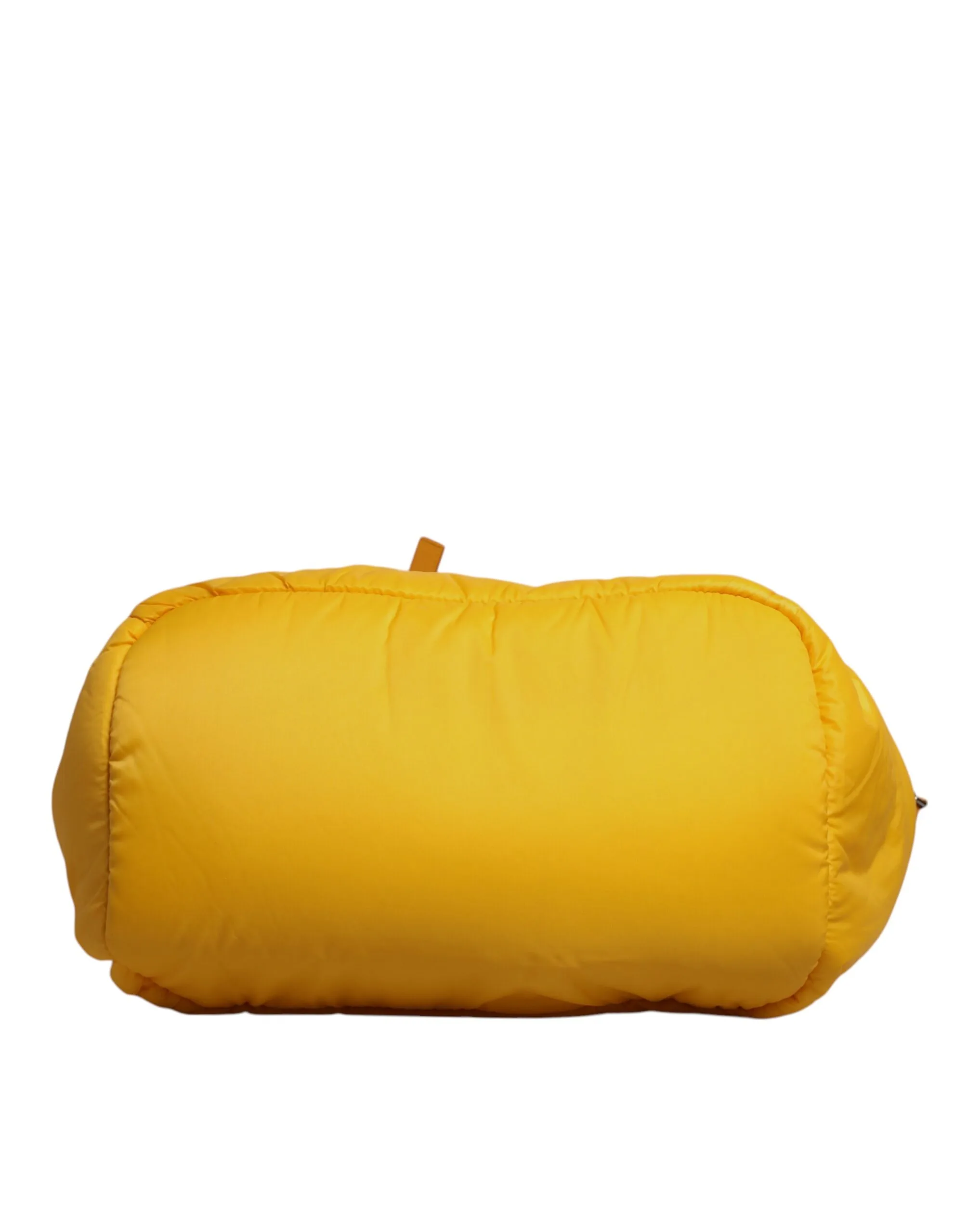 Yellow Orange Nylon Logo Plaque Hand Shoulder Duffle Bag - Image 5