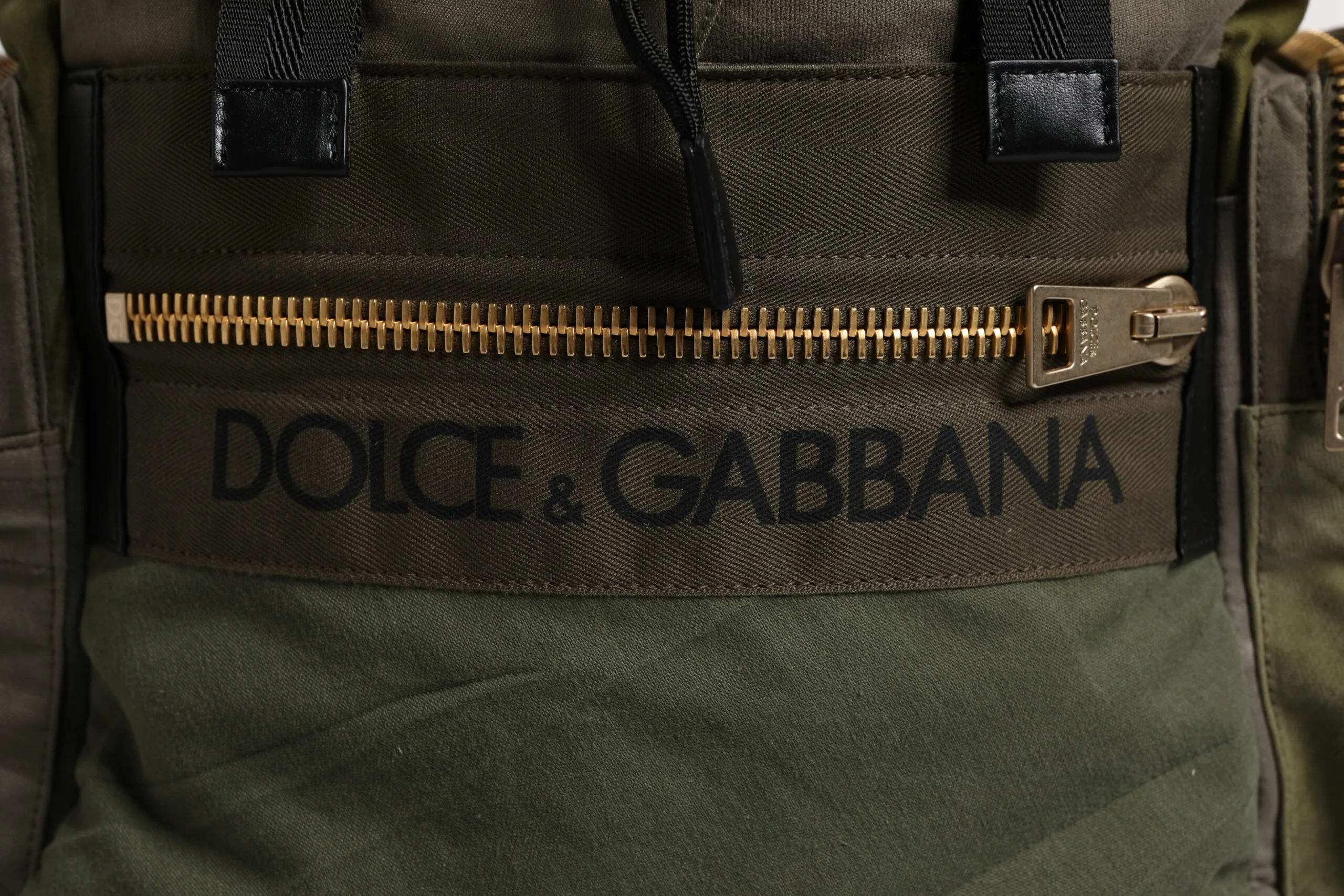 Military Green Patchwork School Backpack Bag - Image 6