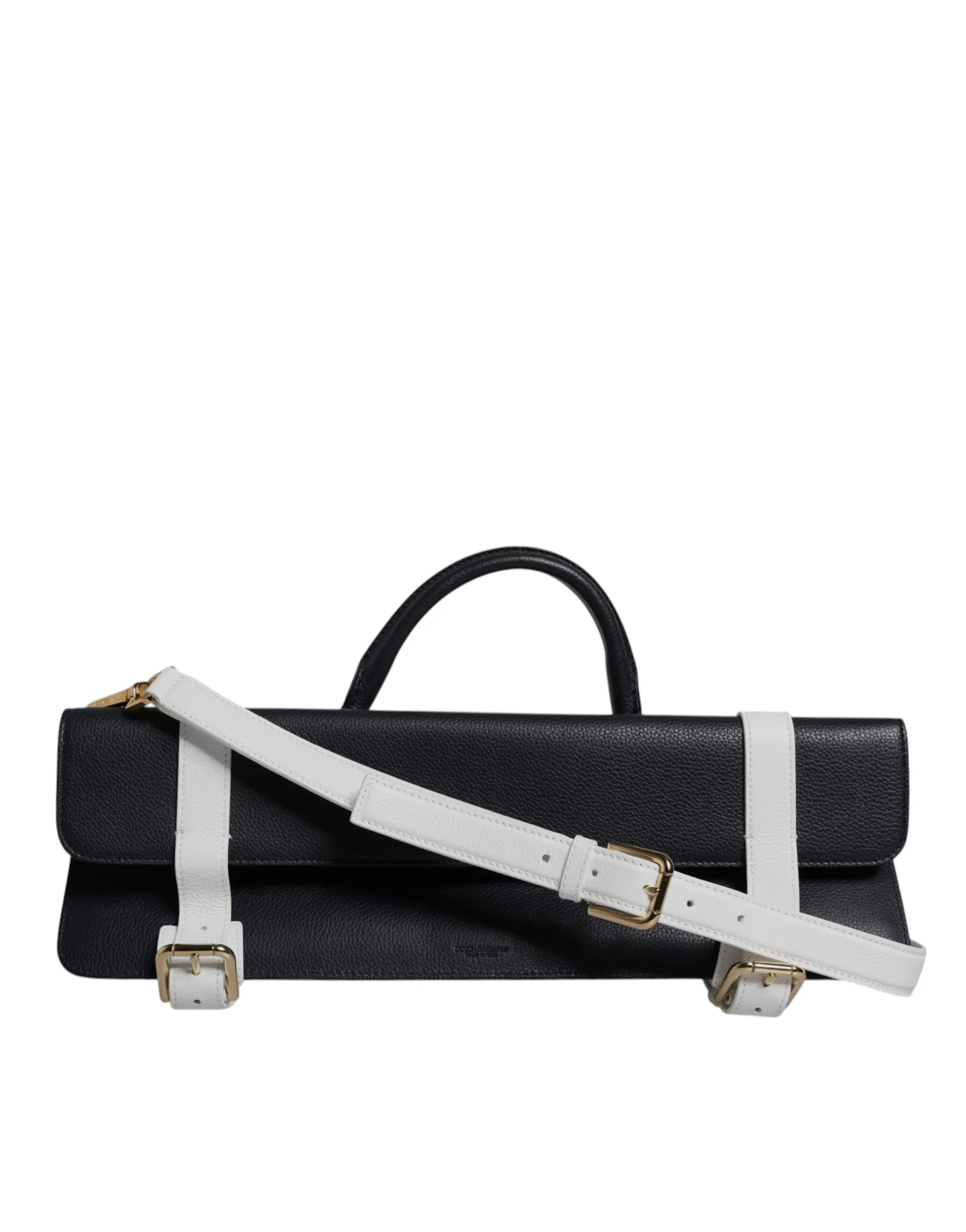 Blue White Calfskin Leather Crossbody Shoulder Bag