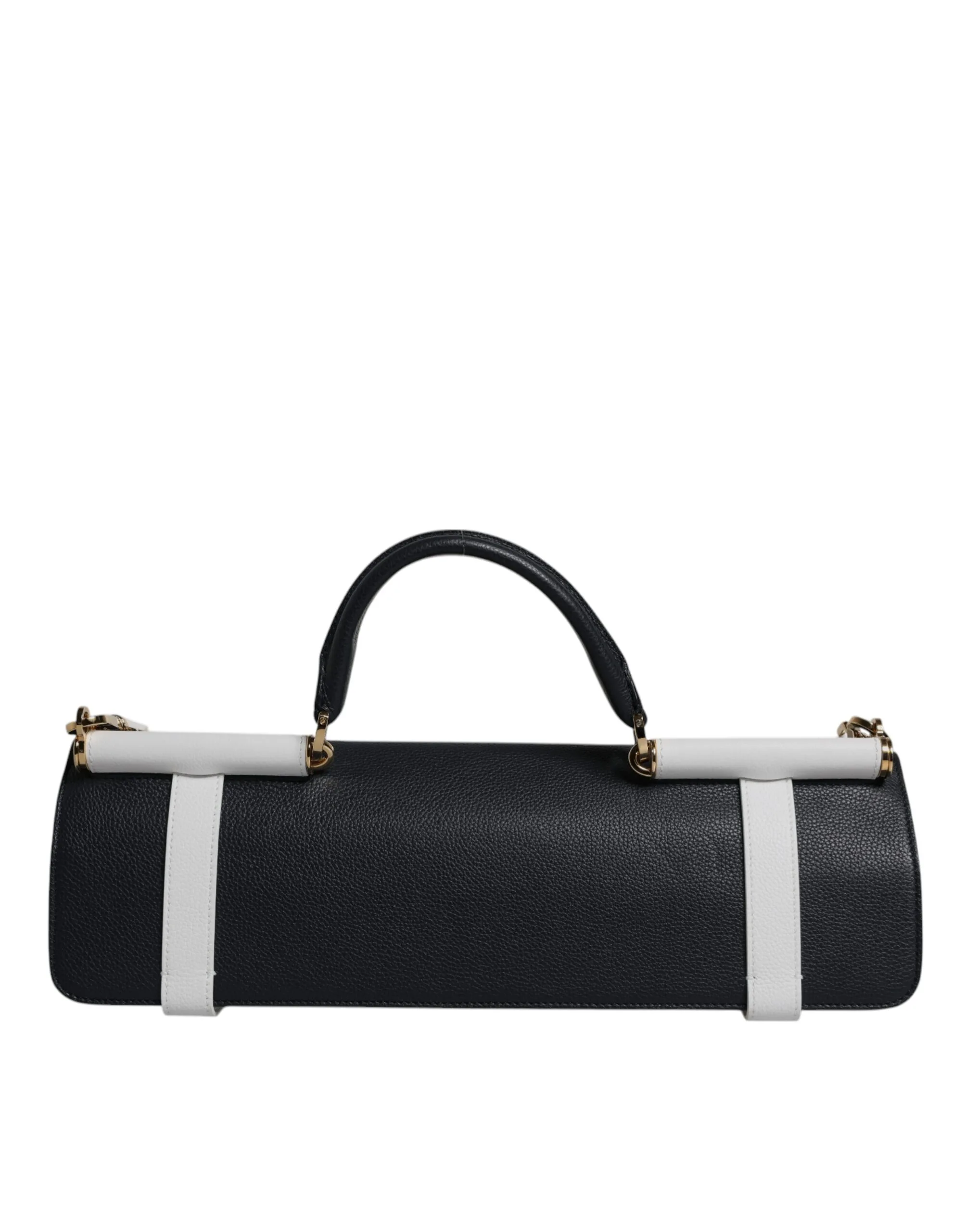 Blue White Calfskin Leather Crossbody Shoulder Bag - Image 3