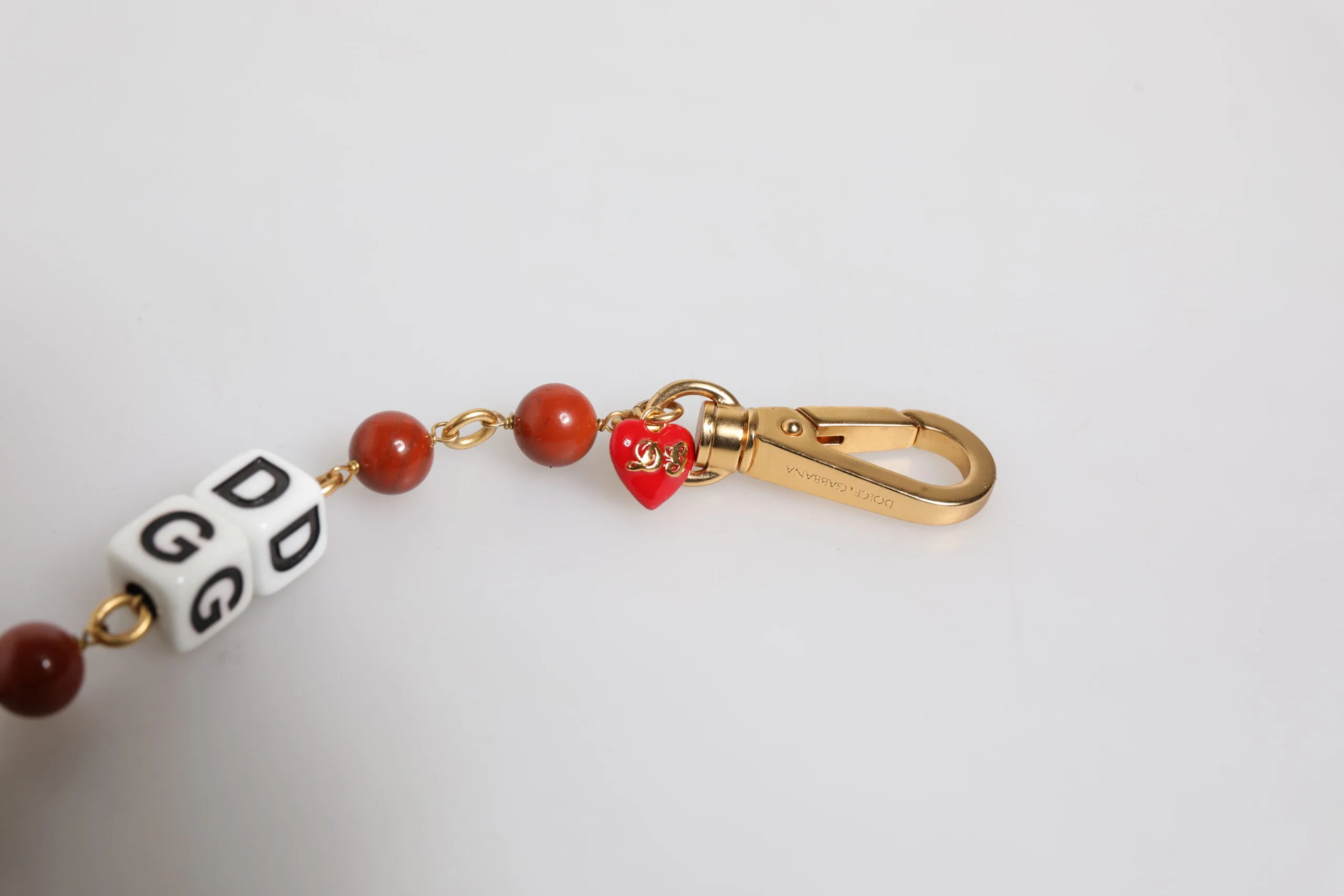 Multicolor Gold Tone Brass Chain DG Logo Dice Bracelet - Image 5