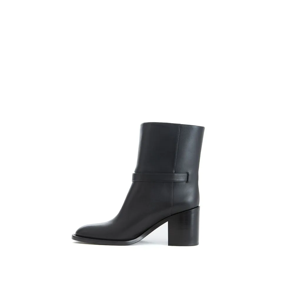 Black Leather Ankle Boots - Image 2