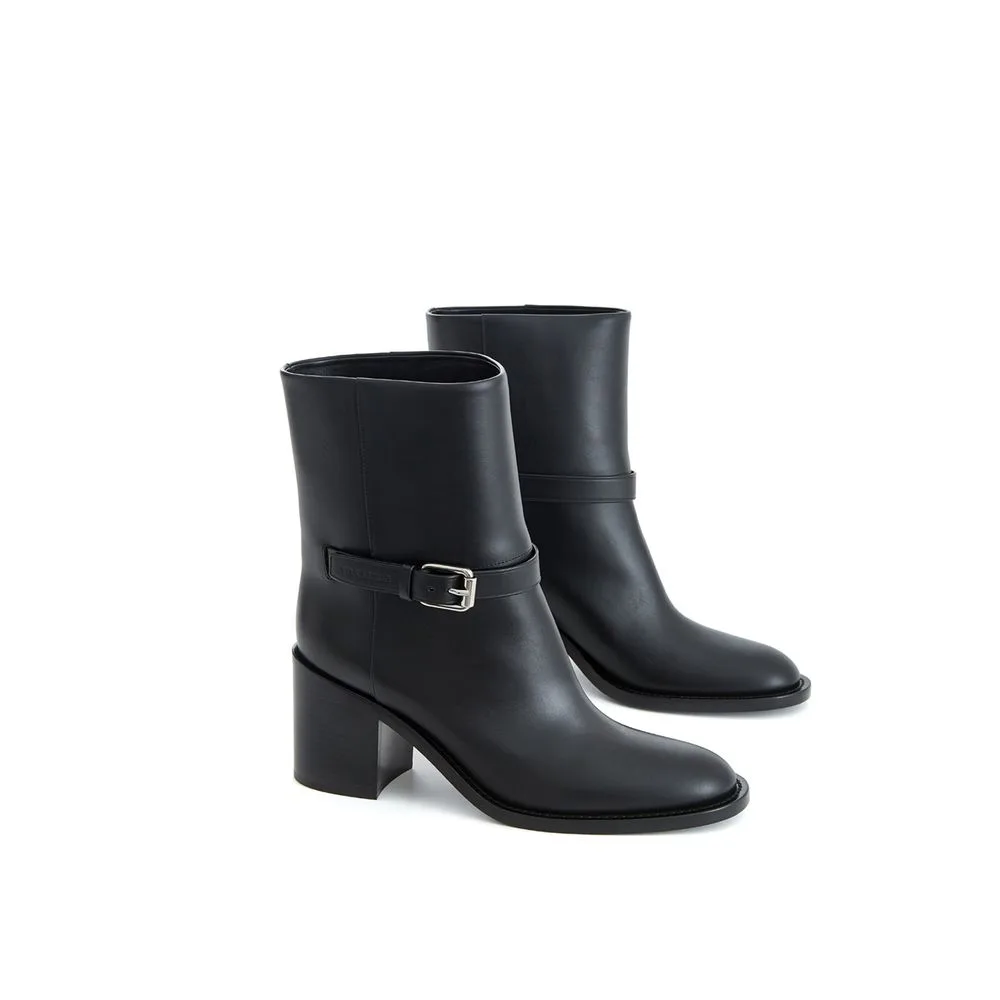 Black Leather Ankle Boots - Image 3