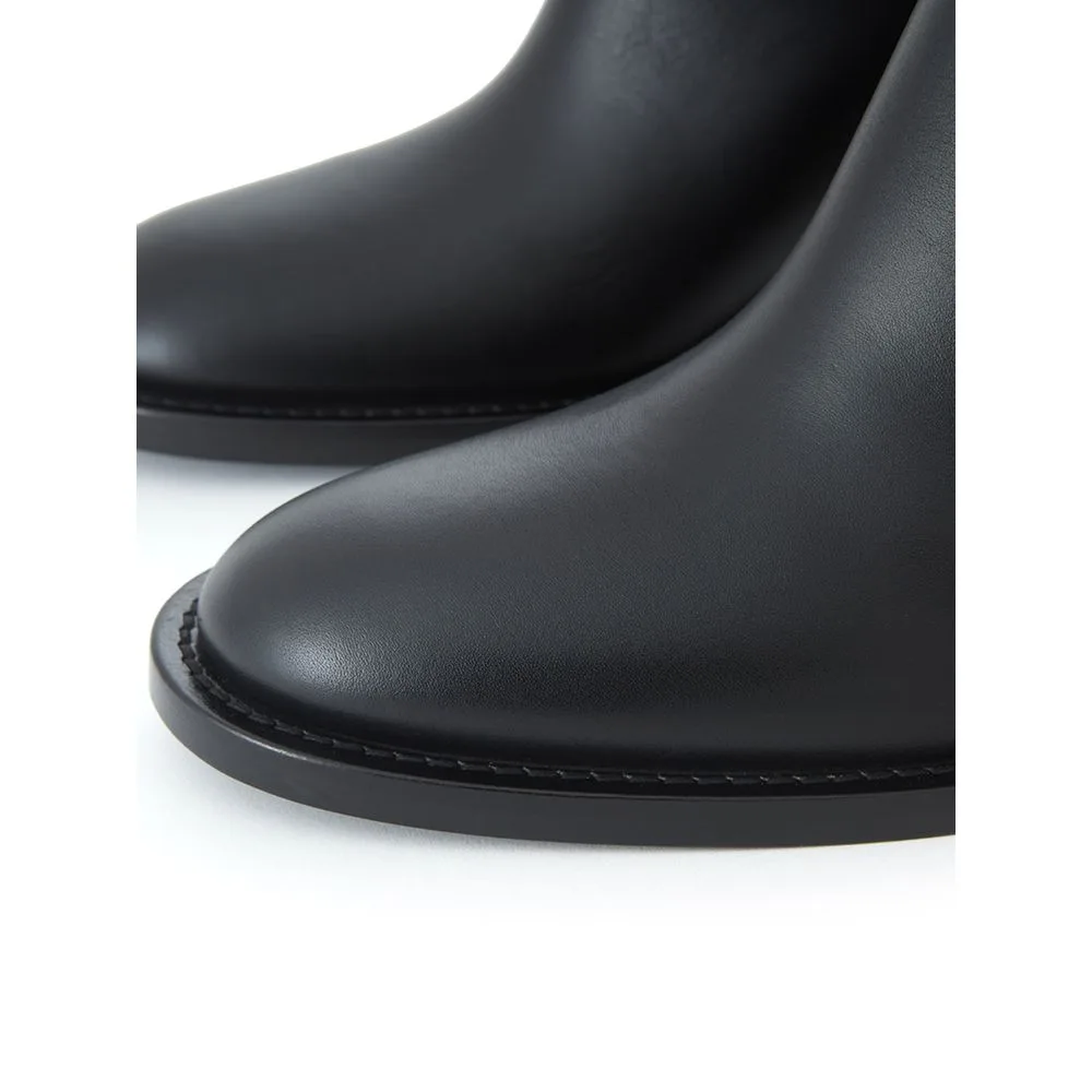 Black Leather Ankle Boots - Image 4