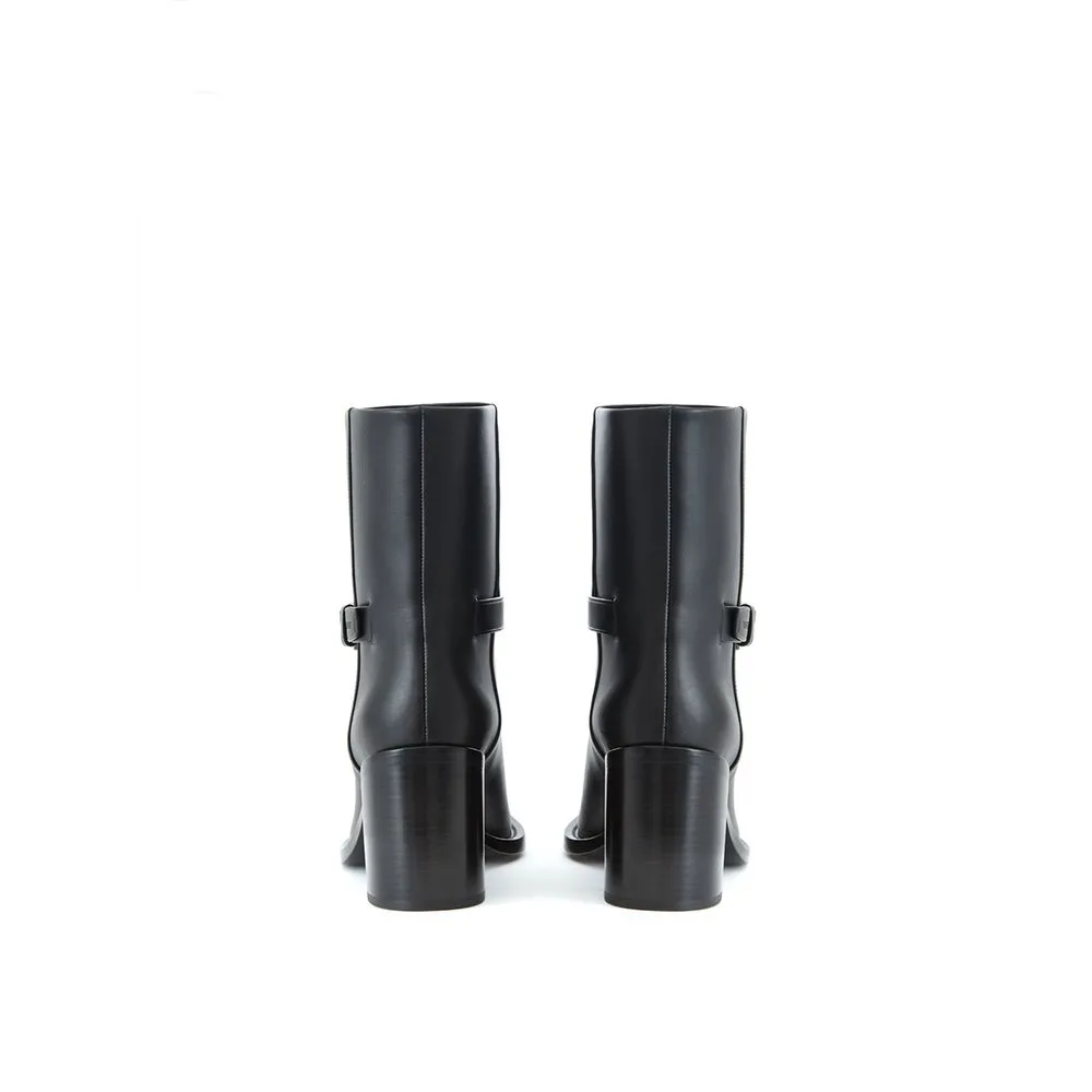 Black Leather Ankle Boots - Image 6