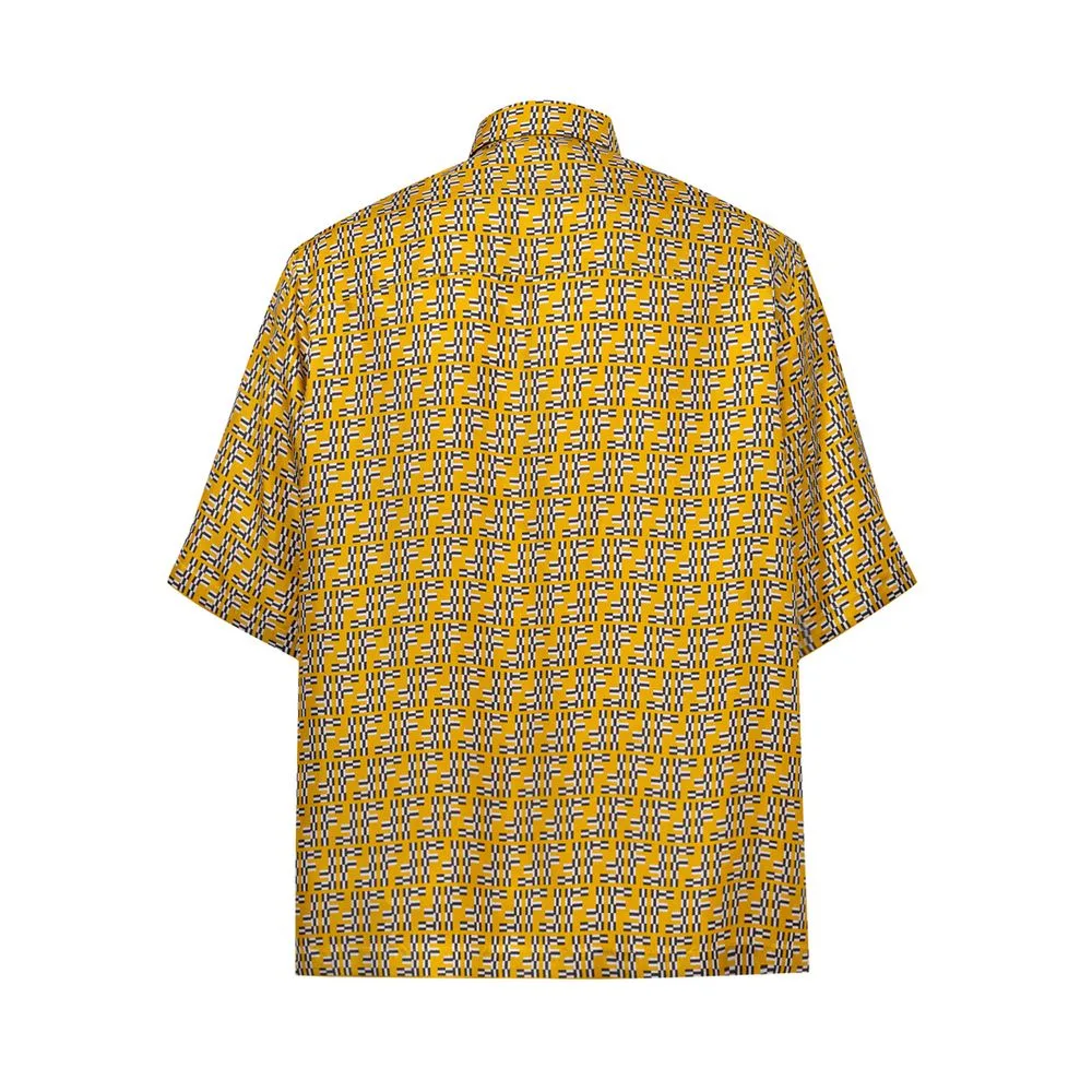 Yellow Silk Shortsleeve Shirt - Image 2