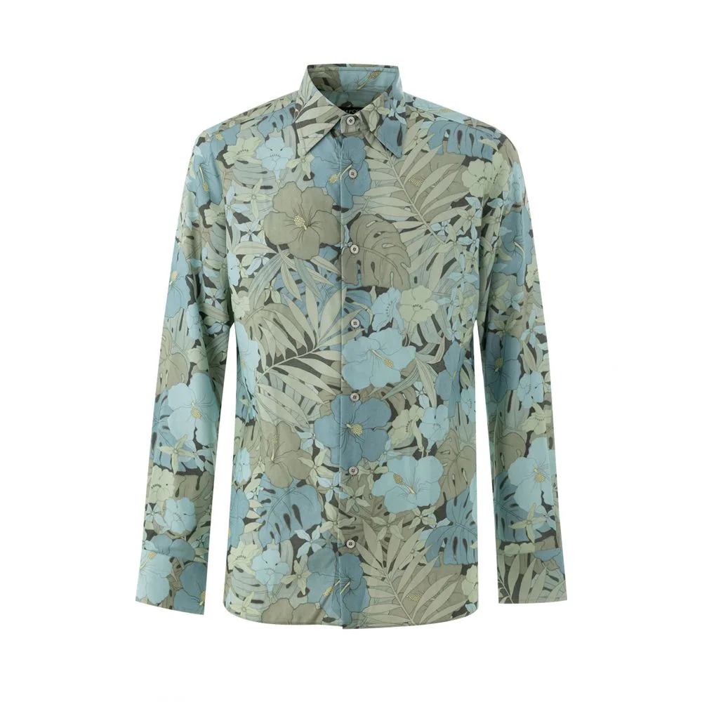 Blue Lyocell Pattern Shirt