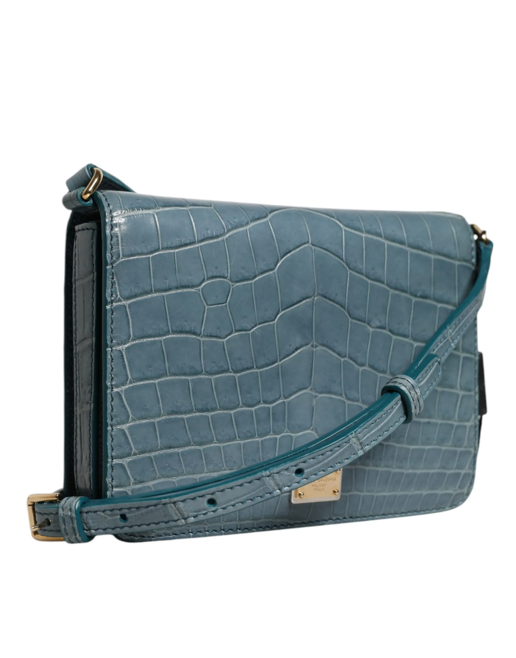 Green Exotic Leather DG Plaque Crossbody Mini Bag - Image 3