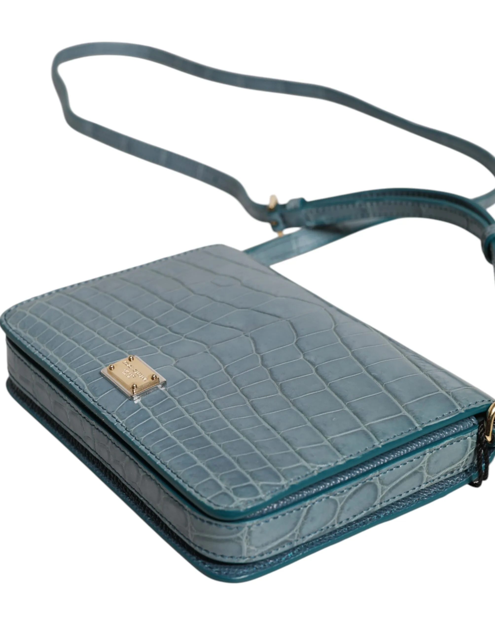 Green Exotic Leather DG Plaque Crossbody Mini Bag - Image 6