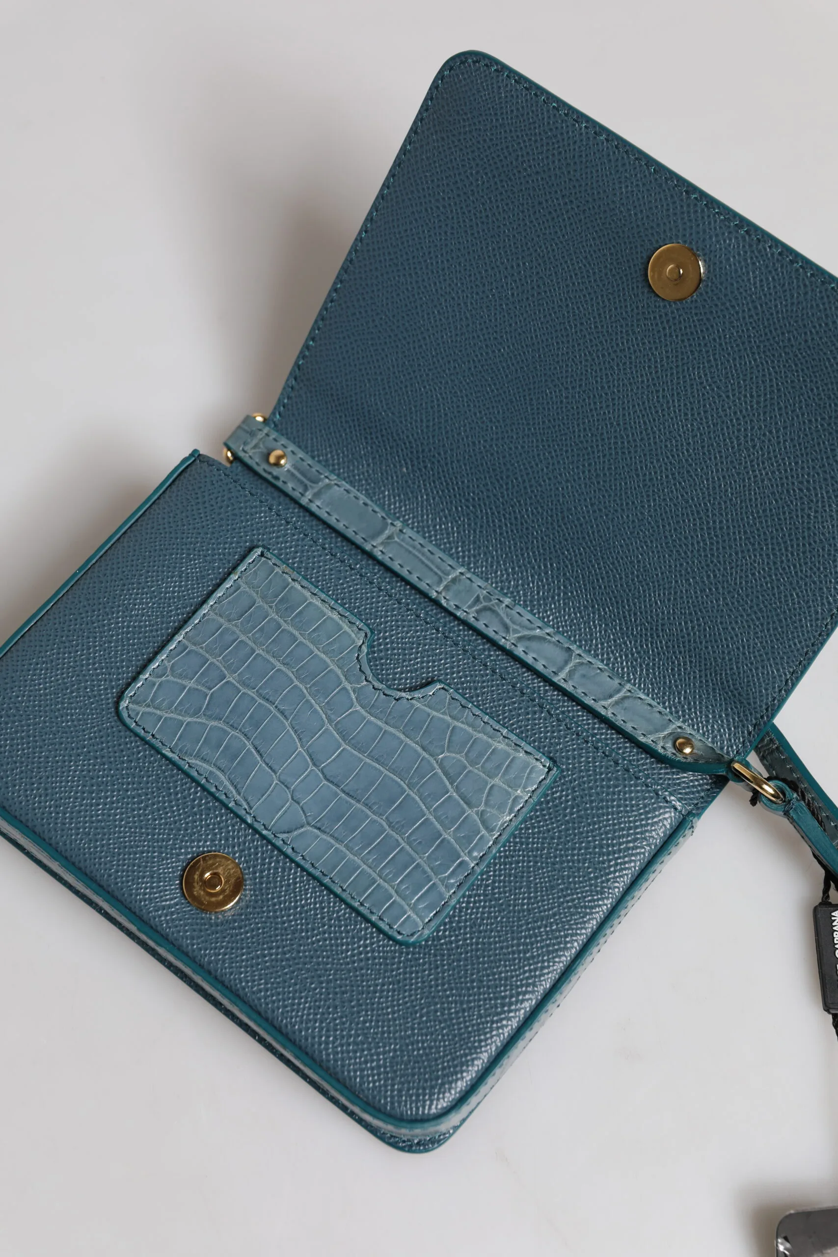Green Exotic Leather DG Plaque Crossbody Mini Bag - Image 7