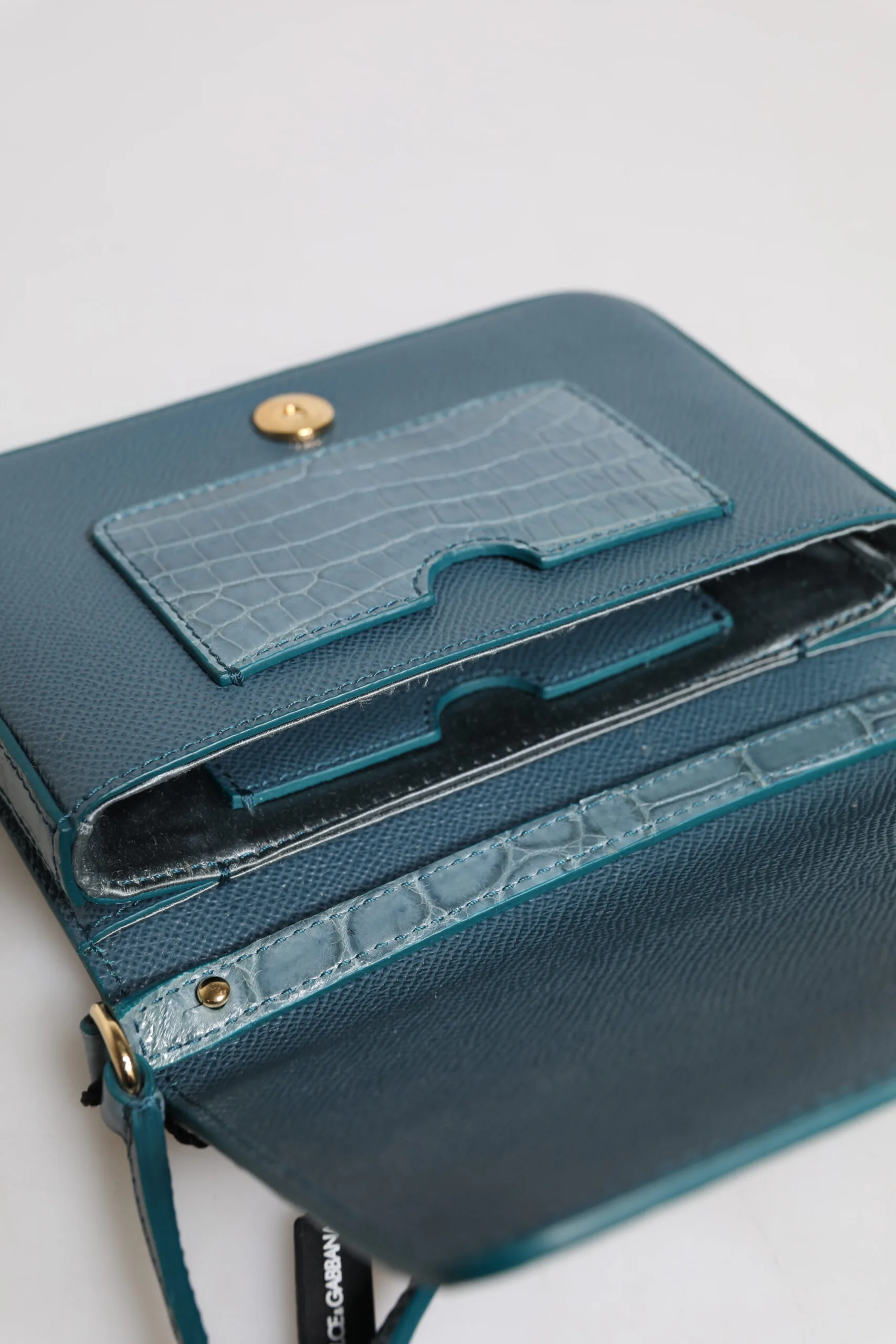 Green Exotic Leather DG Plaque Crossbody Mini Bag - Image 8