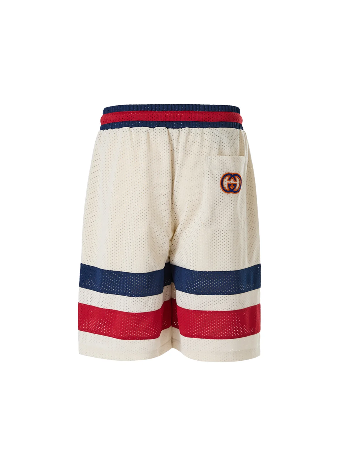 Cream polyester Logo Shorts - Image 2
