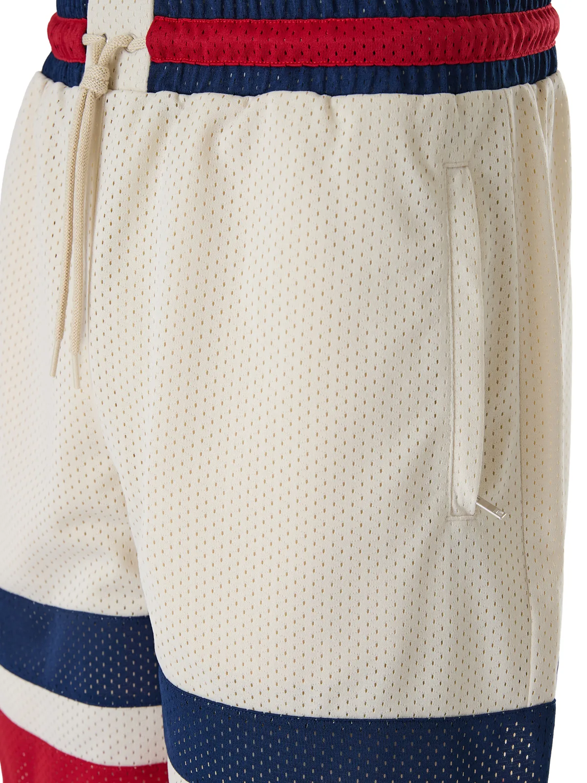 Cream polyester Logo Shorts - Image 4