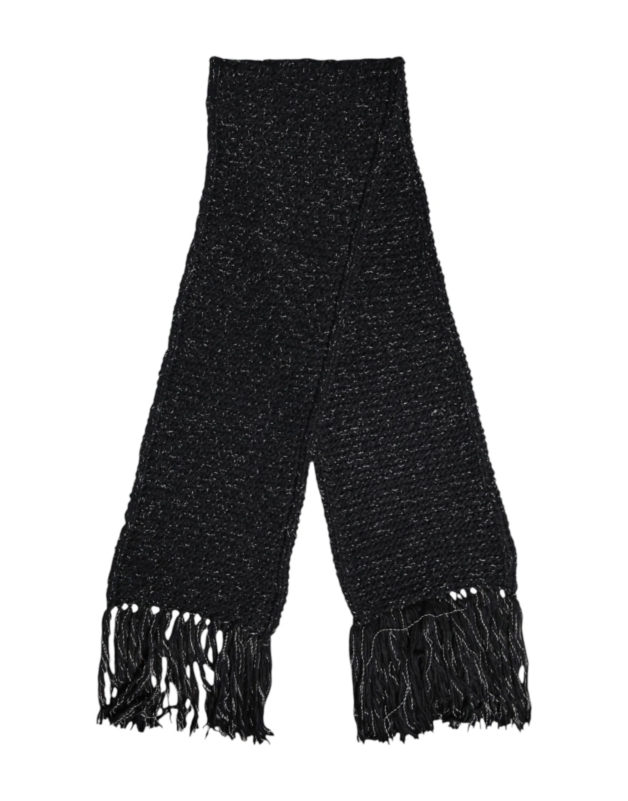 Black Cashmere Neck Warmer Wrap Shawl Scarf - Image 2