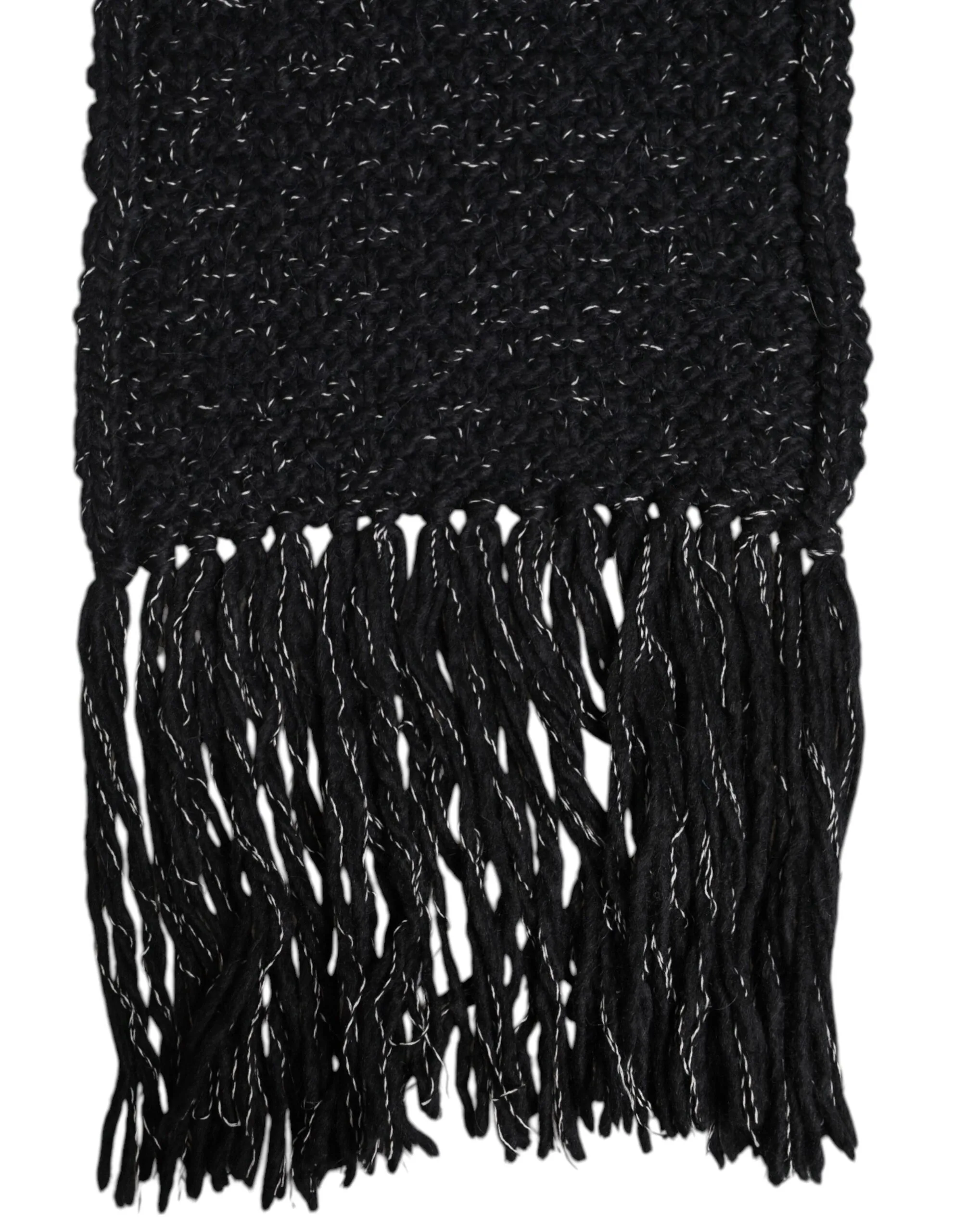 Black Cashmere Neck Warmer Wrap Shawl Scarf - Image 3