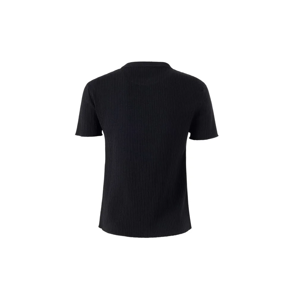 Black Silk T-Shirt - Image 2
