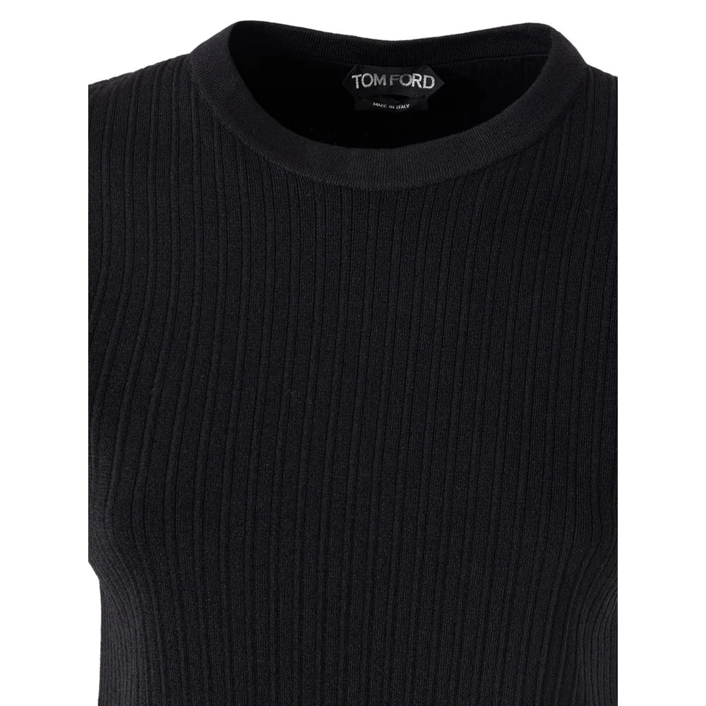 Black Silk T-Shirt - Image 3