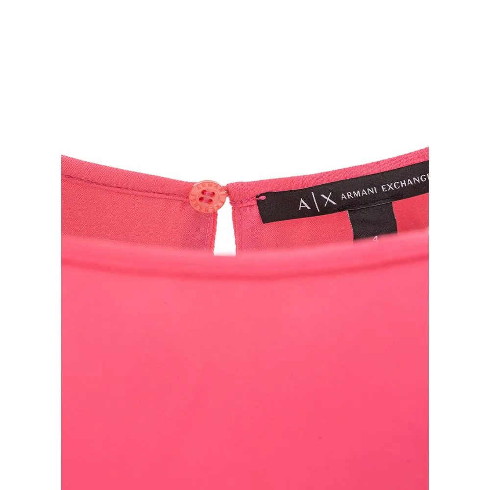 Fuchsia Viscose Short Dress - Image 4