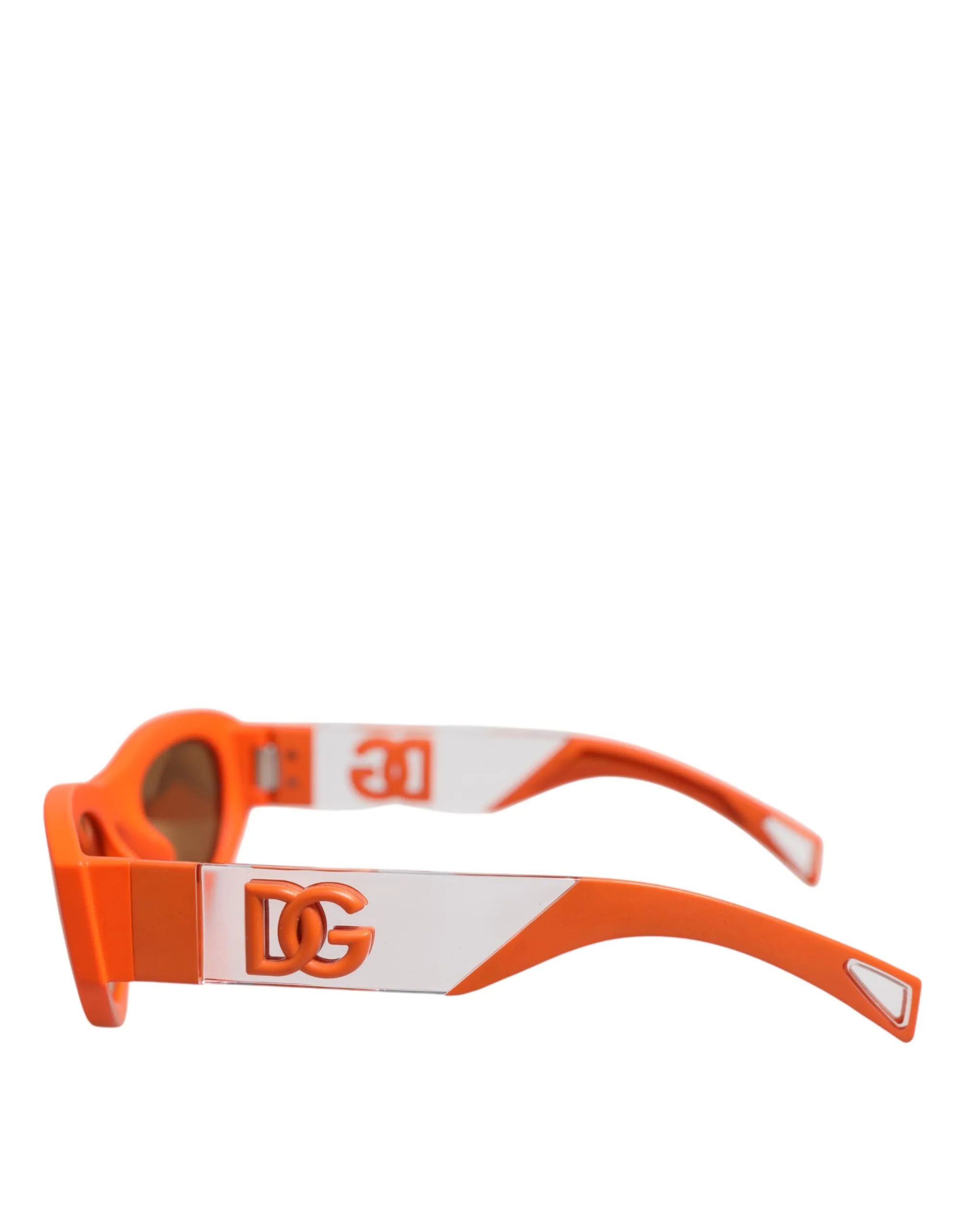 Orange Reborn To Live Oval Frame Logo Eyewear Sunglasses - Image 3