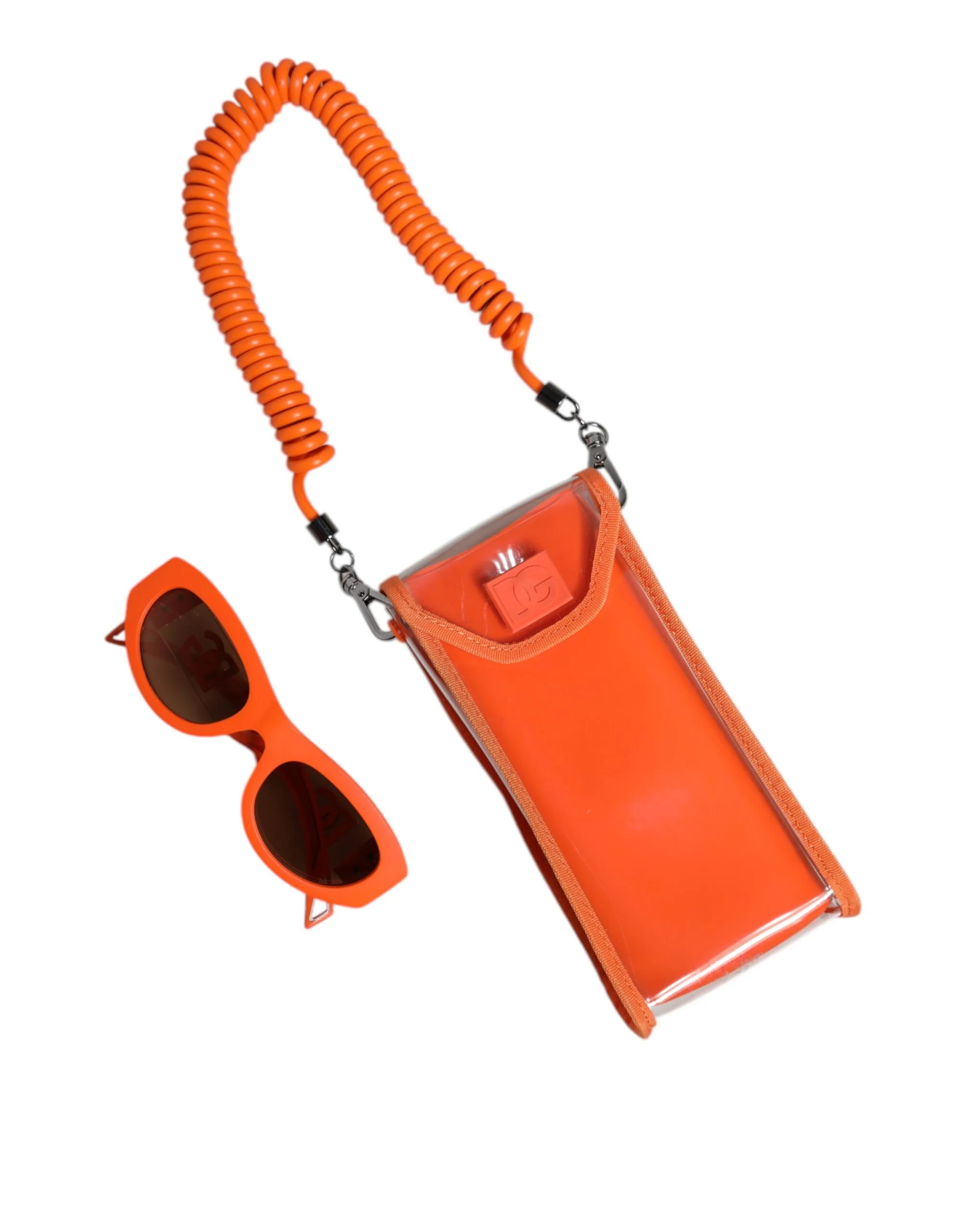 Orange Reborn To Live Oval Frame Logo Eyewear Sunglasses - Image 5