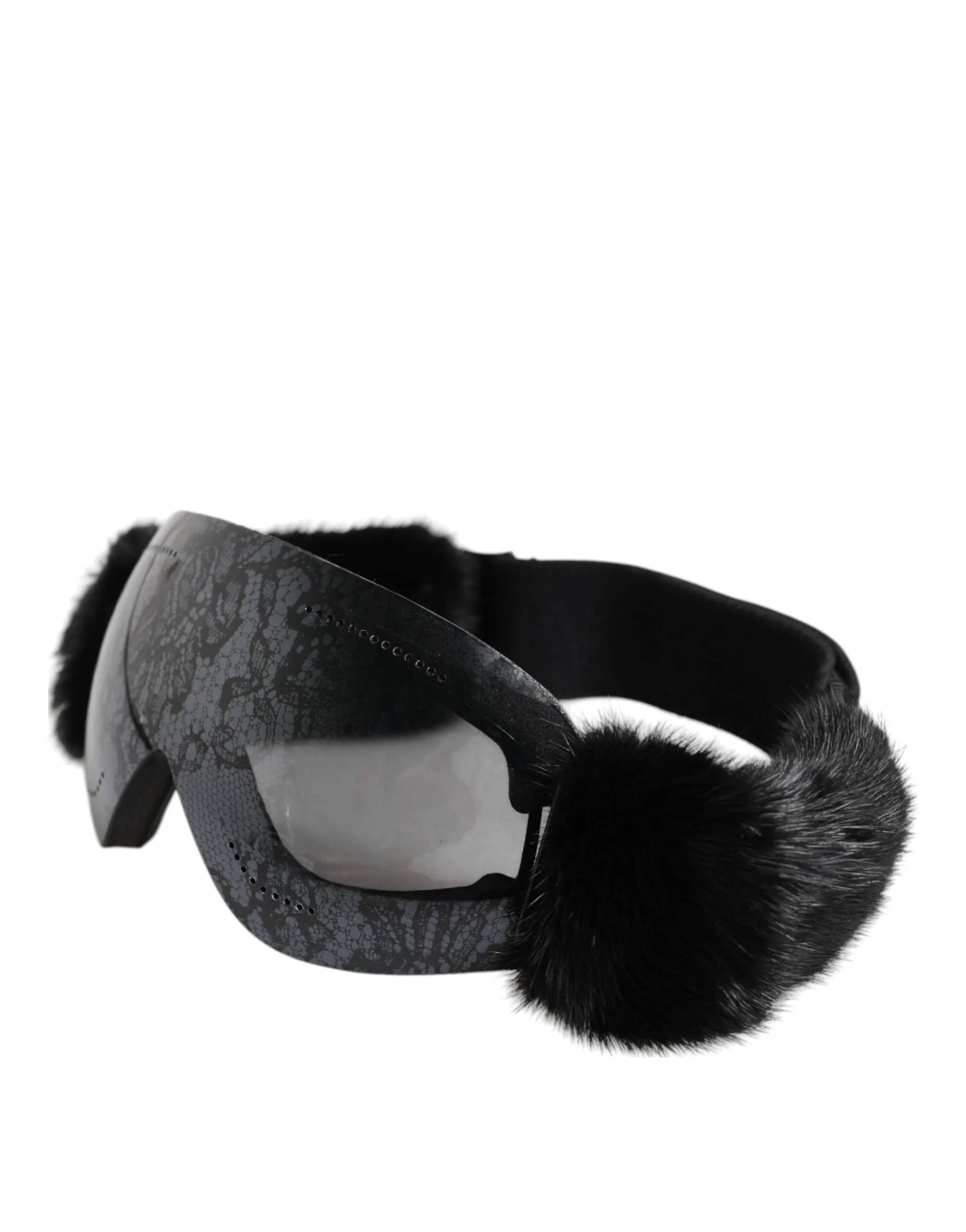 Black Bi0759 Lace Mirrored Ski Goggles Mask Sunglasses - Image 2