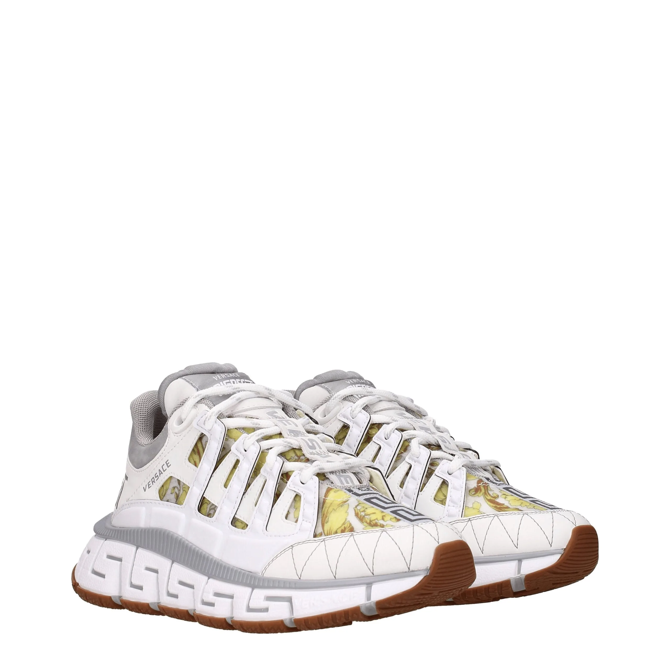 White Leather Athletic Sneakers - Image 2