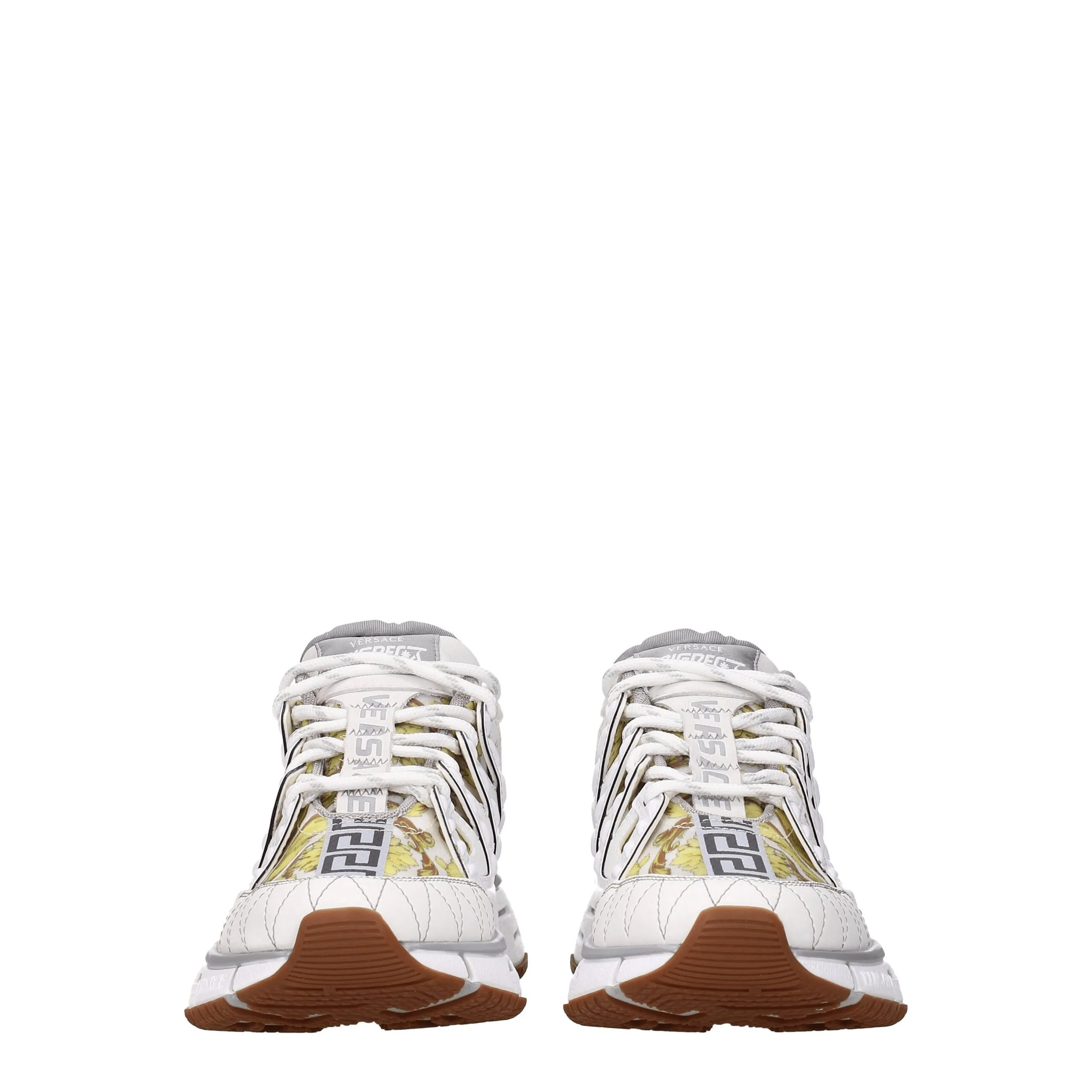 White Leather Athletic Sneakers - Image 3