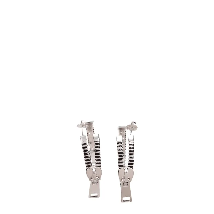 Gray Silver Earrings