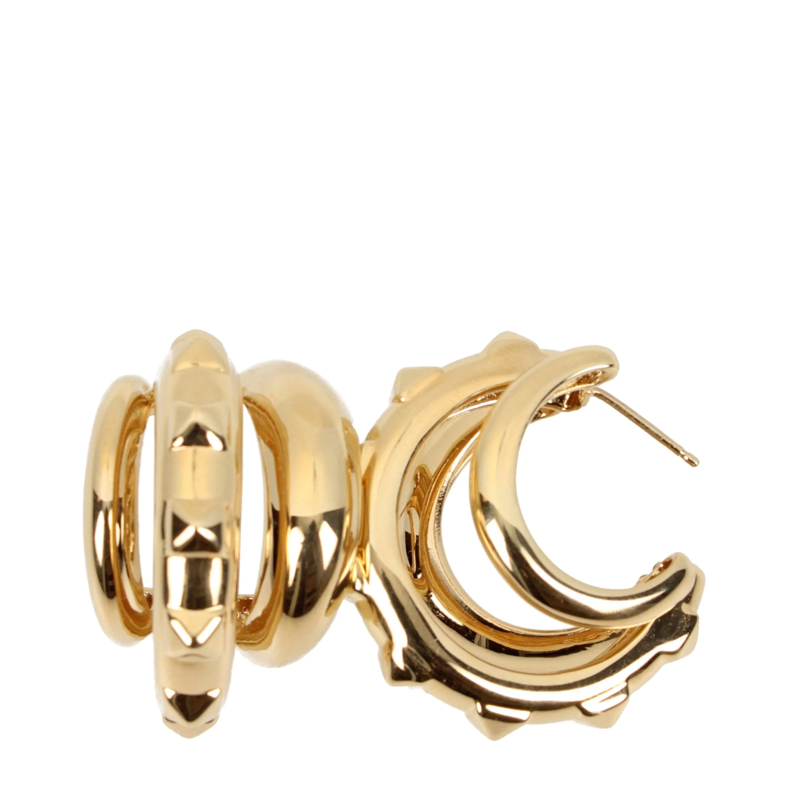 Gold Metal Earrings - Image 2