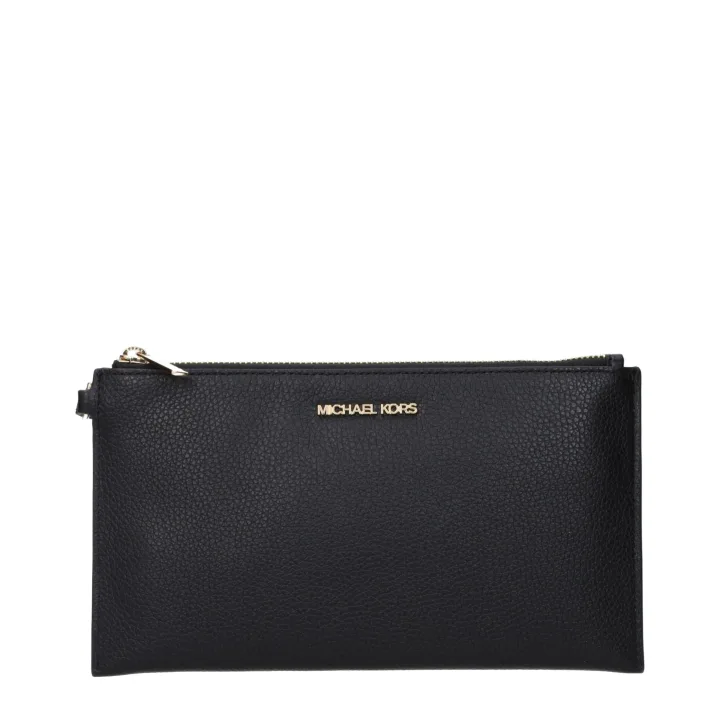 Black Leather Clutch Bag