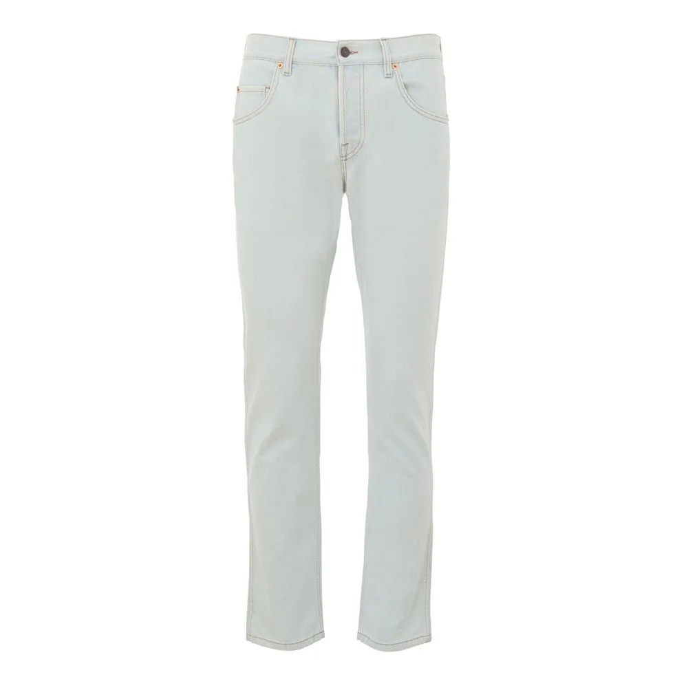 Blue Cotton Relaxed Fit Jeans