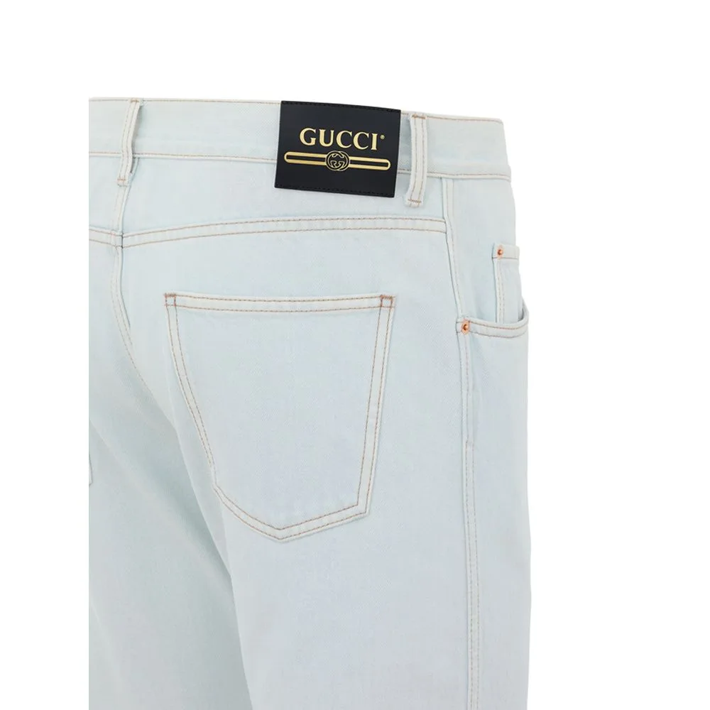 Blue Cotton Relaxed Fit Jeans - Image 3