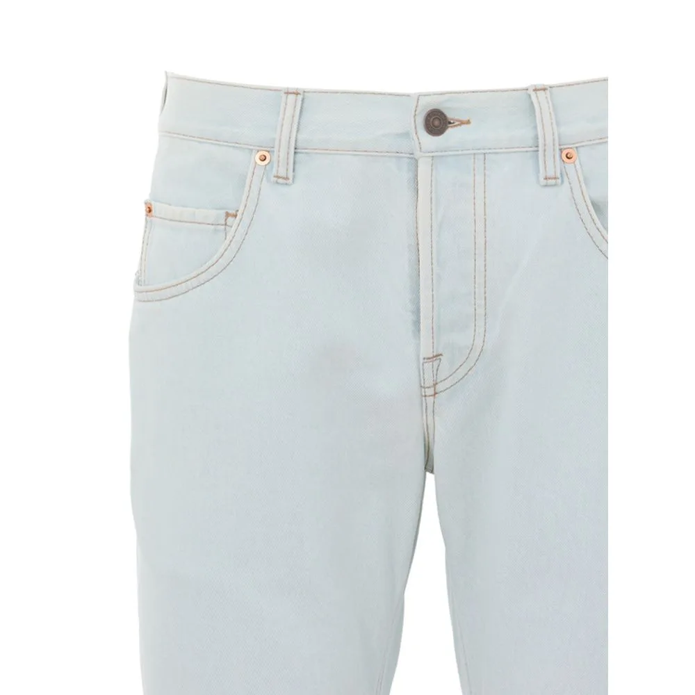 Blue Cotton Relaxed Fit Jeans - Image 4