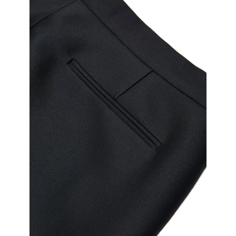 Black Cotton Casual Pants - Image 4
