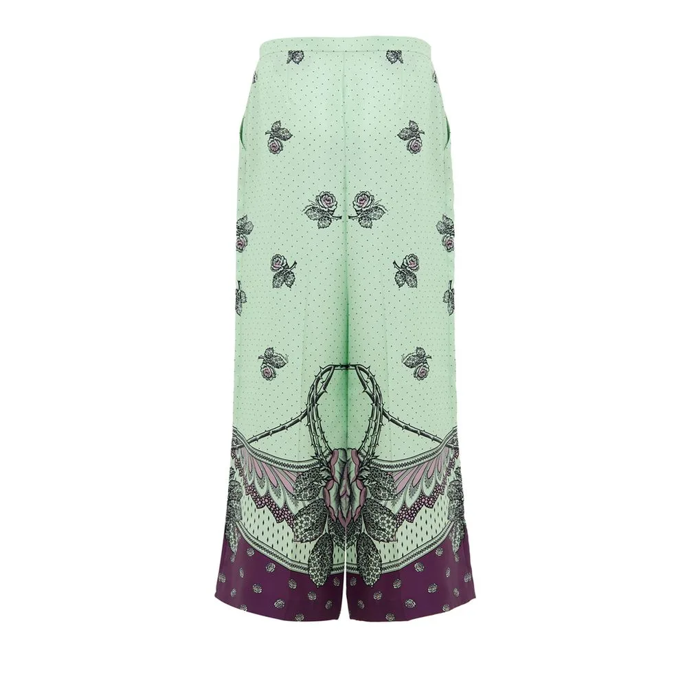 Green Silk Casual Pants - Image 2