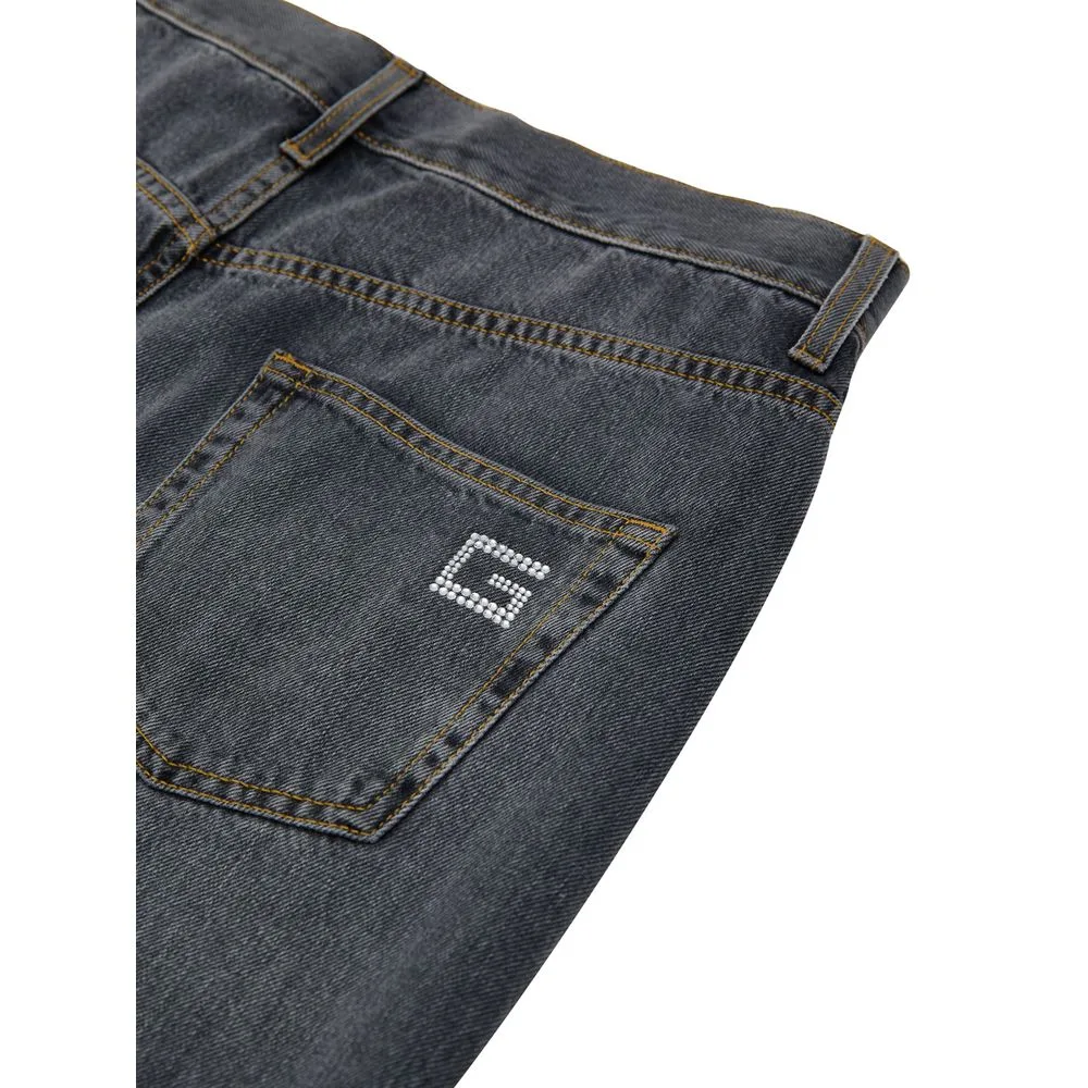 Gray Cotton Relaxed Fit Jeans - Image 3