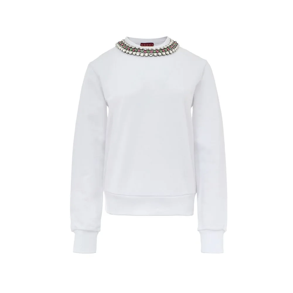 White Cotton Sweatshirt
