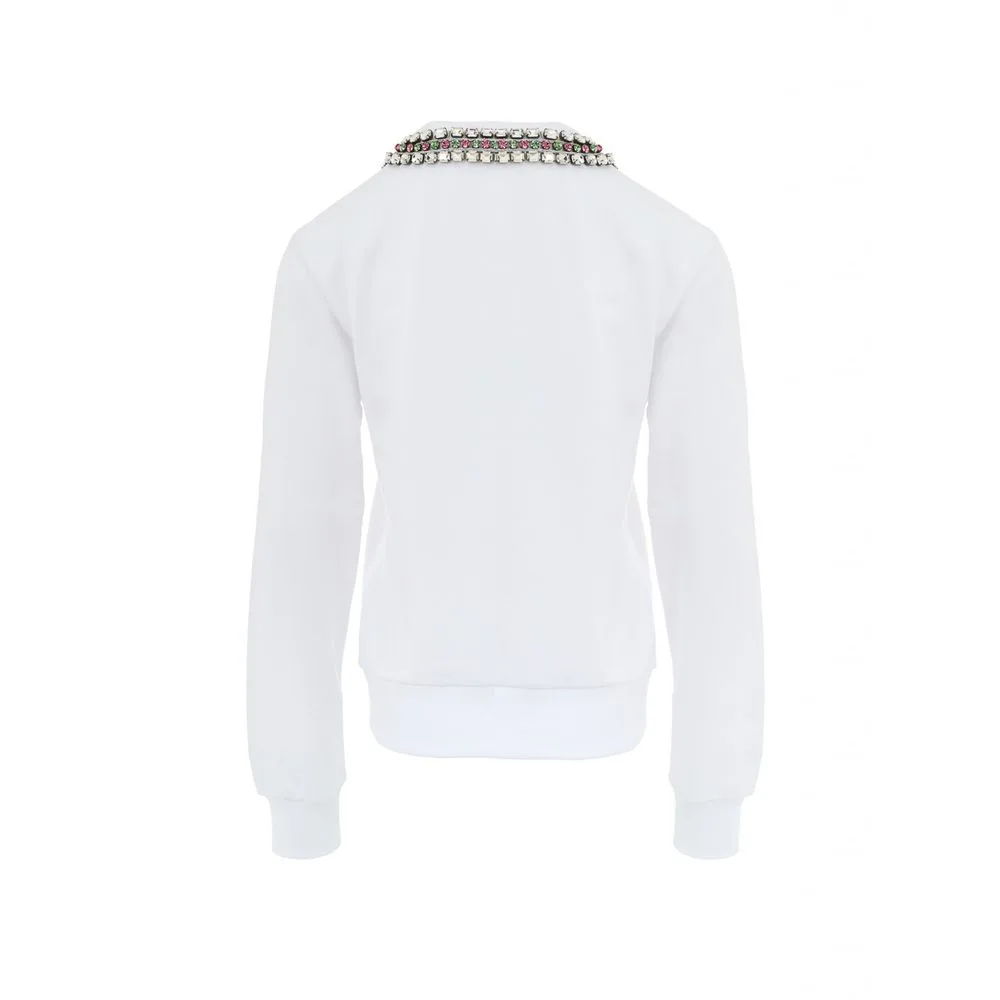 White Cotton Sweatshirt - Image 2