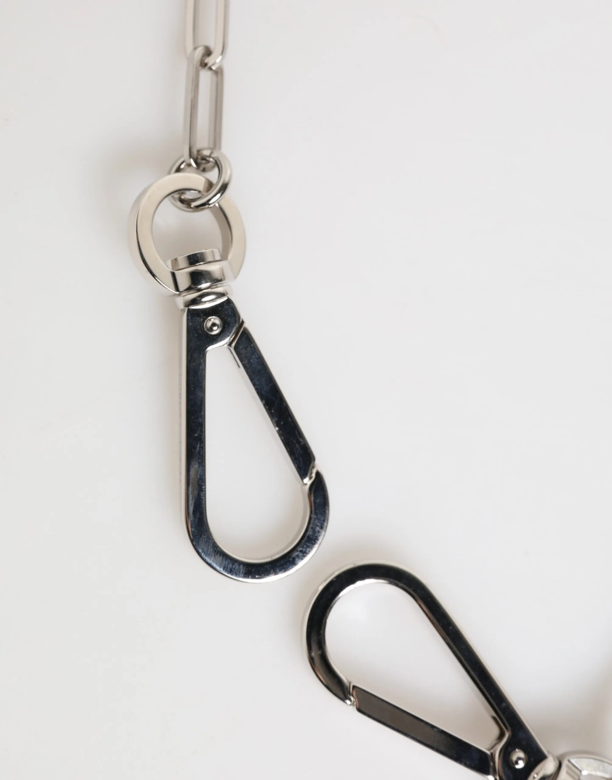 Silver Tone Metal Chain DG Logo Pendant Men Necklace - Image 3