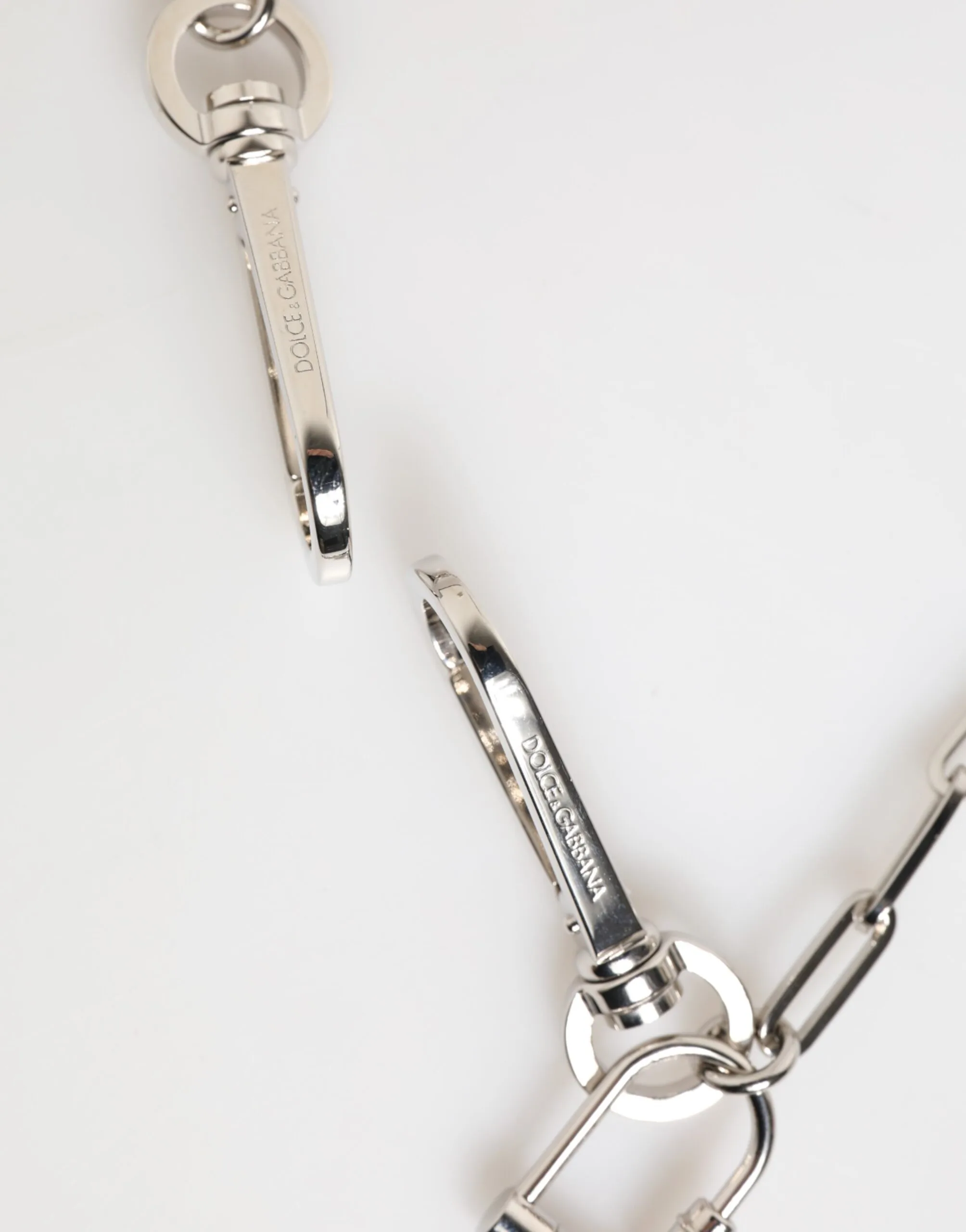 Silver Tone Metal Chain DG Logo Pendant Men Necklace - Image 4