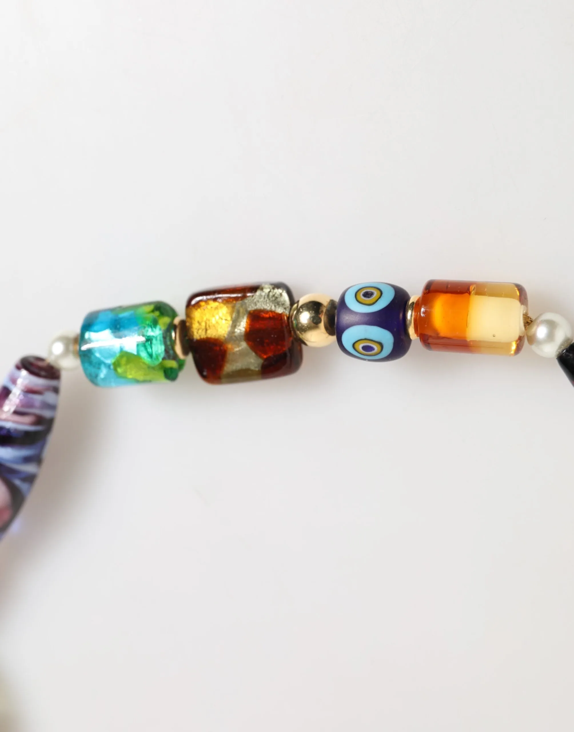 Multicolor Murano Glass Beads Brass Women Jewelry Necklace - Image 2