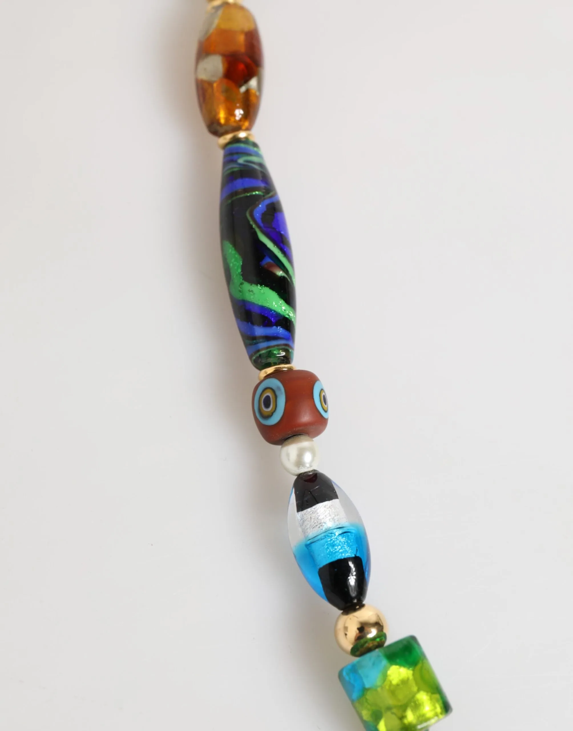 Multicolor Murano Glass Beads Brass Women Jewelry Necklace - Image 3