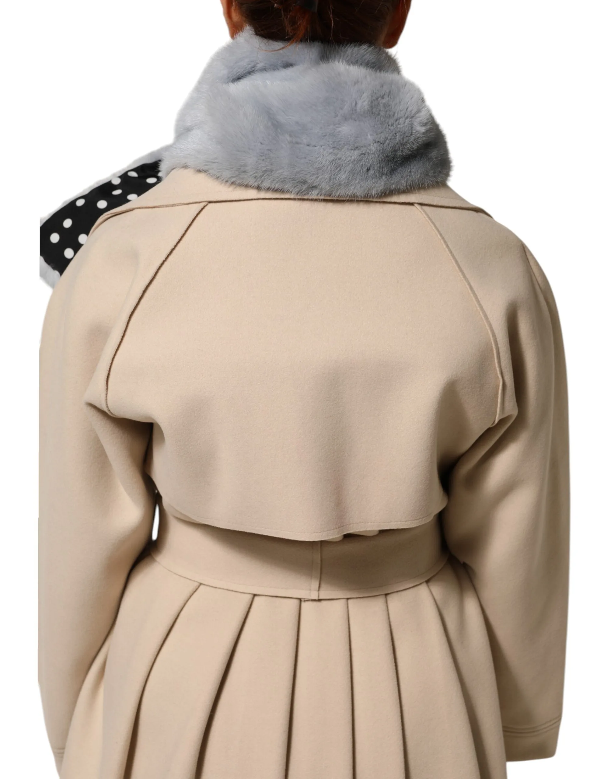 Powder Blue Mink Fur Neck Warmer Scarf - Image 4