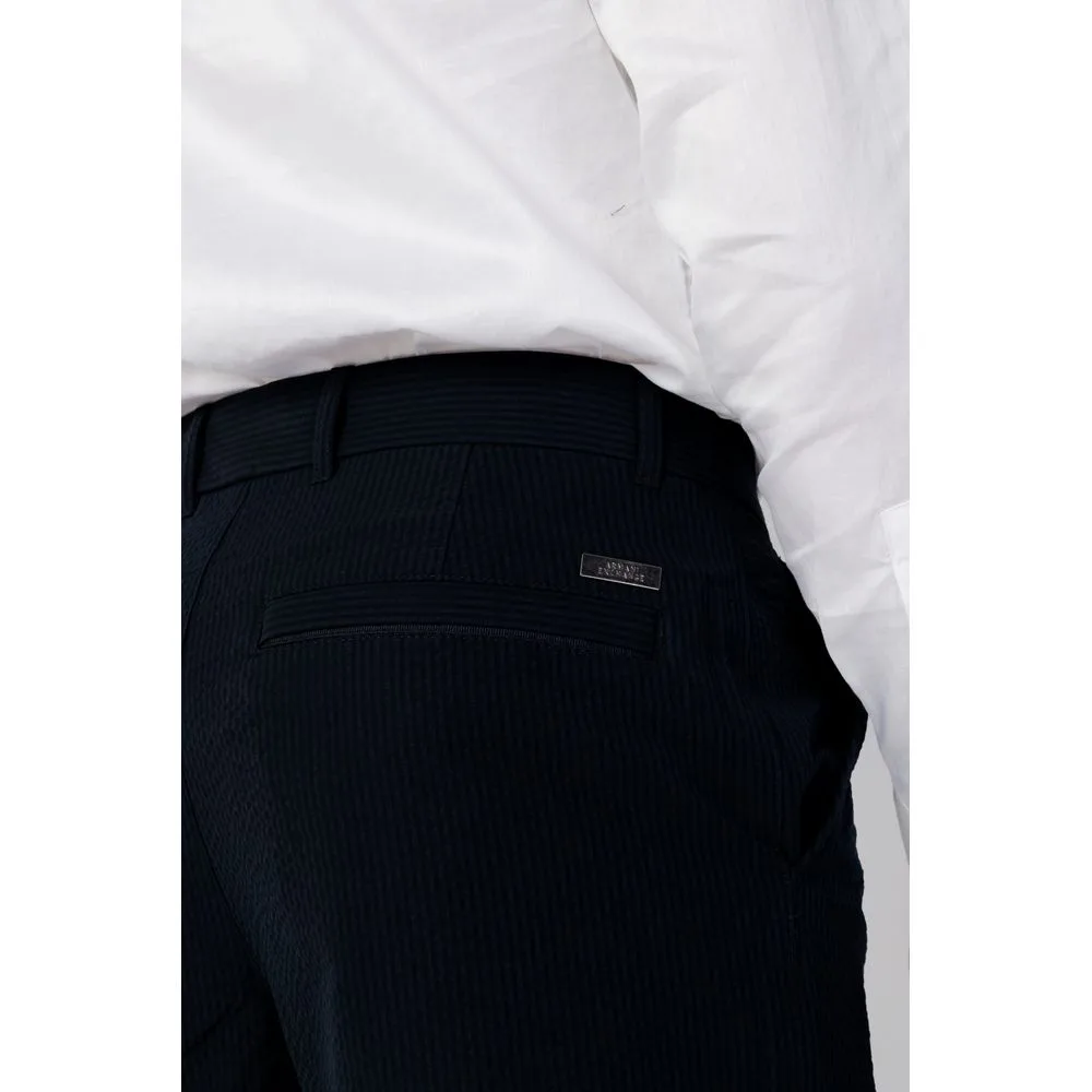 Blue Cotton Casual Pants - Image 5