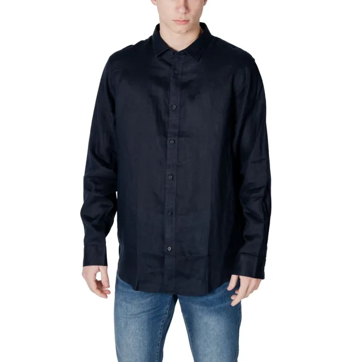 Blue Linen Dress Shirt
