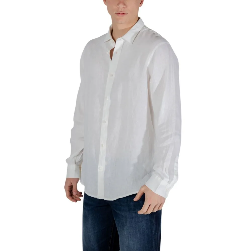 White Linen Dress Shirt - Image 2