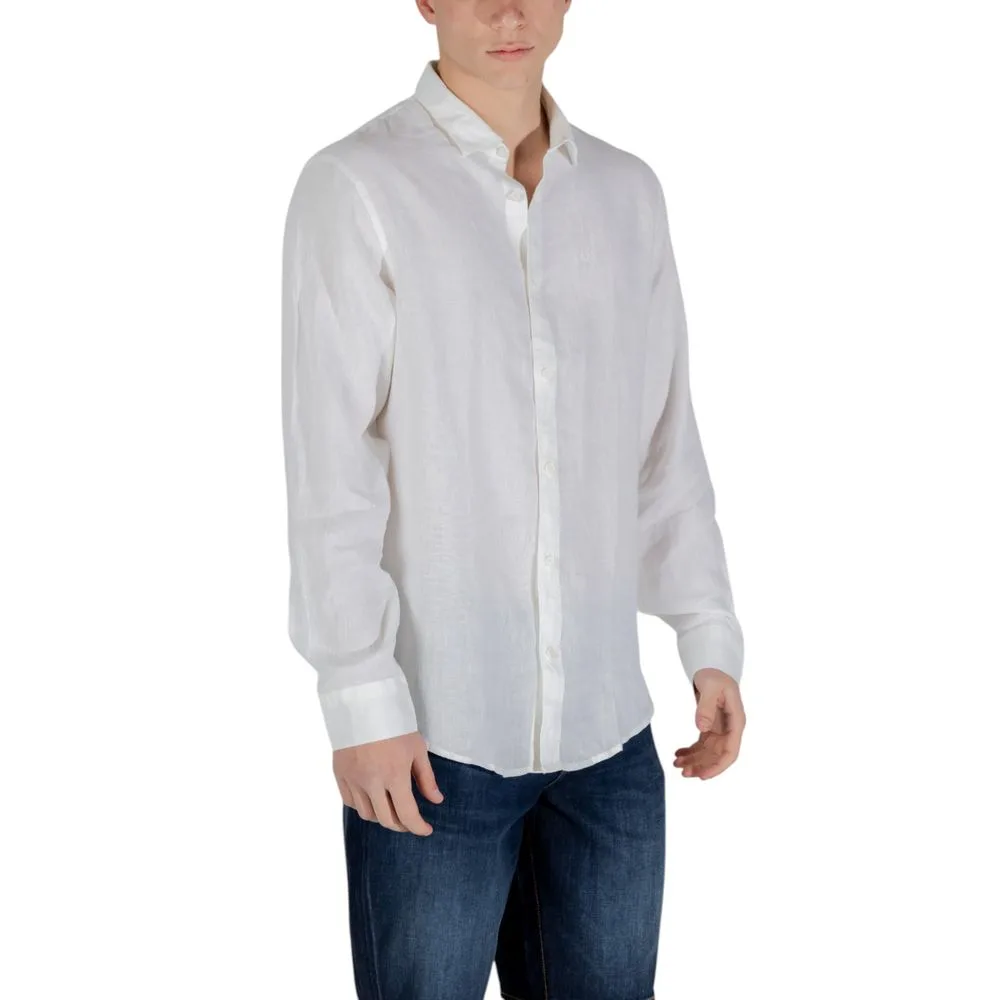 White Linen Dress Shirt - Image 3